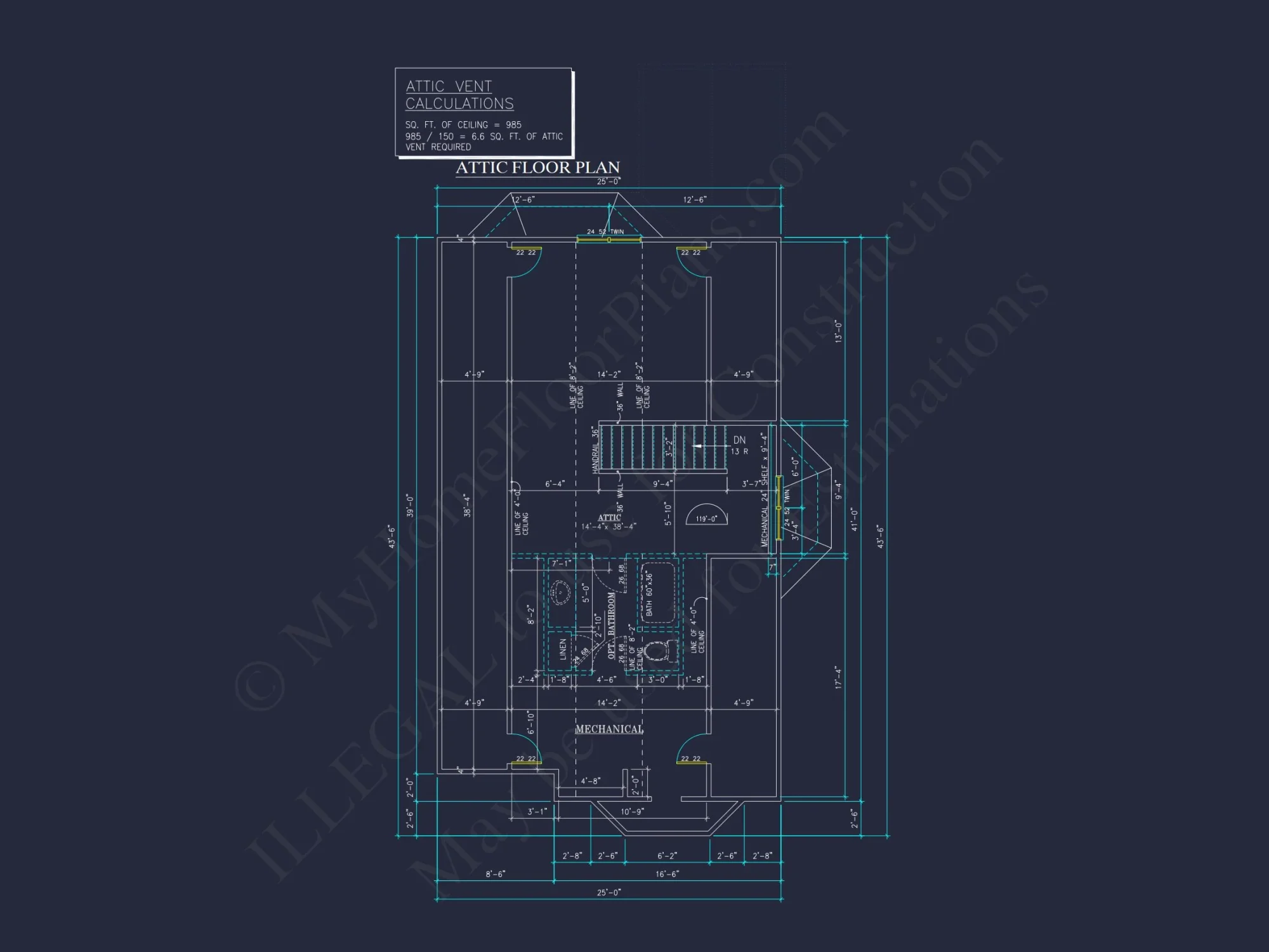 Charming 2-Story house Plan - CAD Blueprint with 3 Bedrooms