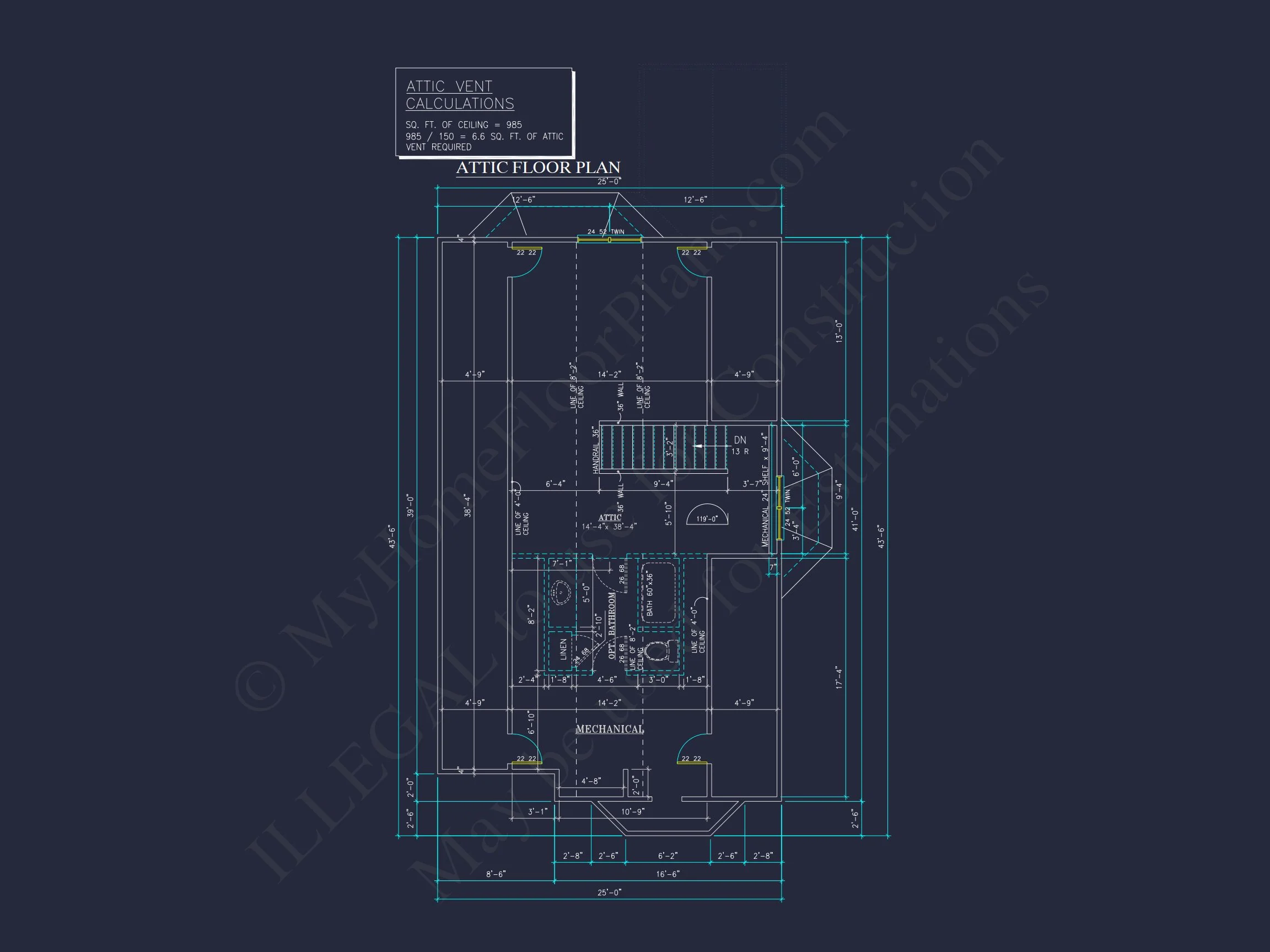 Charming 2-Story house Plan - CAD Blueprint with 3 Bedrooms