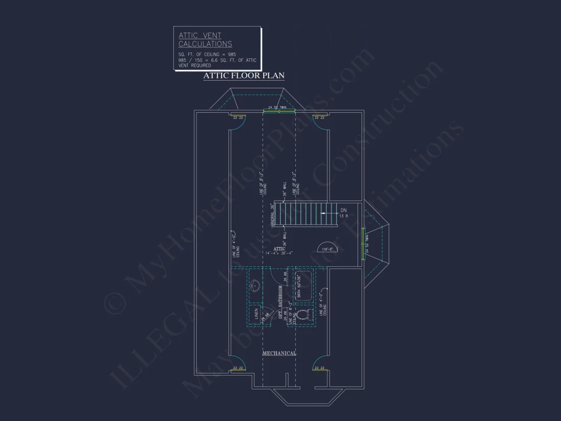 Charming 2-Story house Plan - CAD Blueprint with 3 Bedrooms