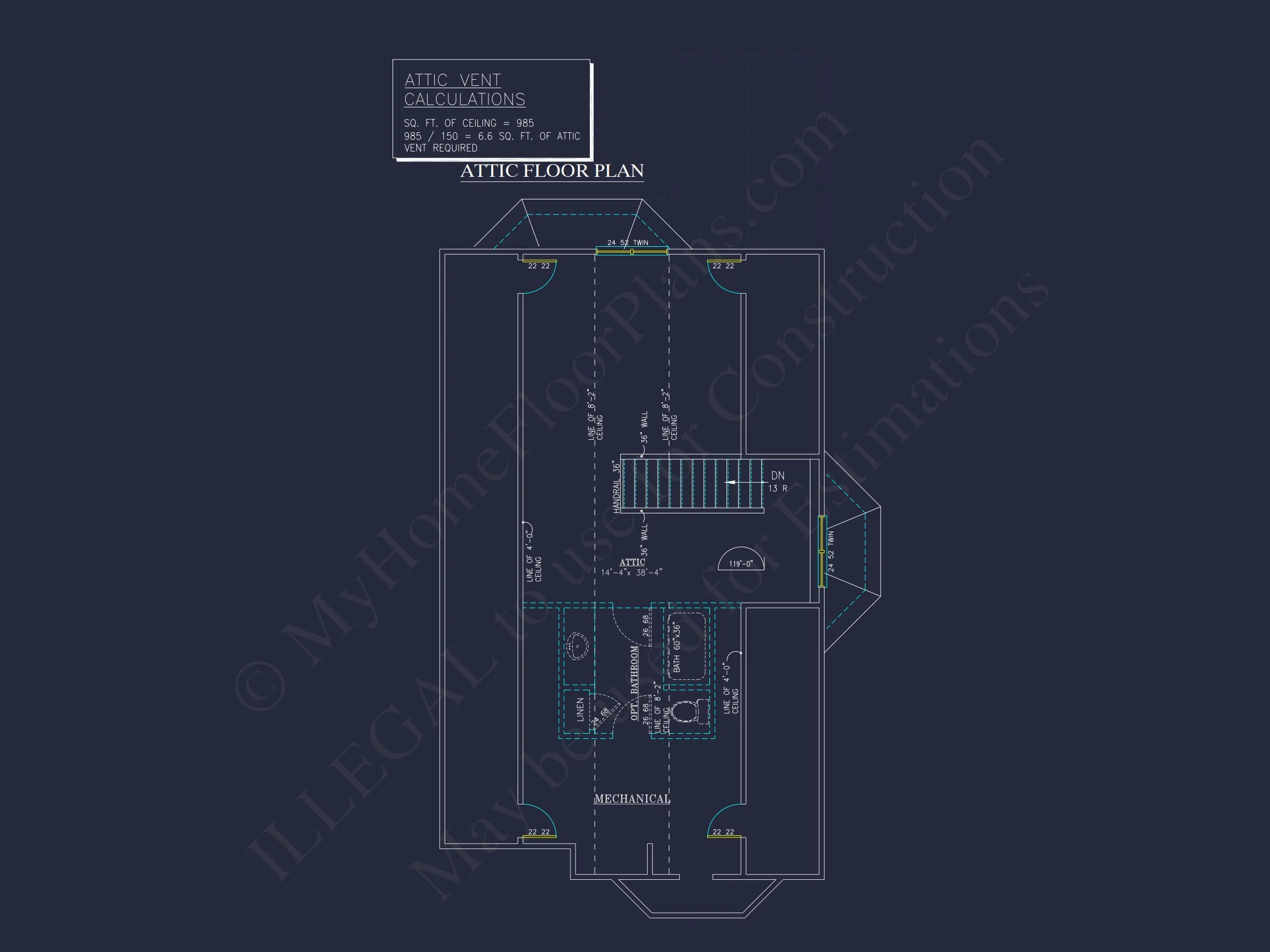 Charming 2-Story house Plan - CAD Blueprint with 3 Bedrooms