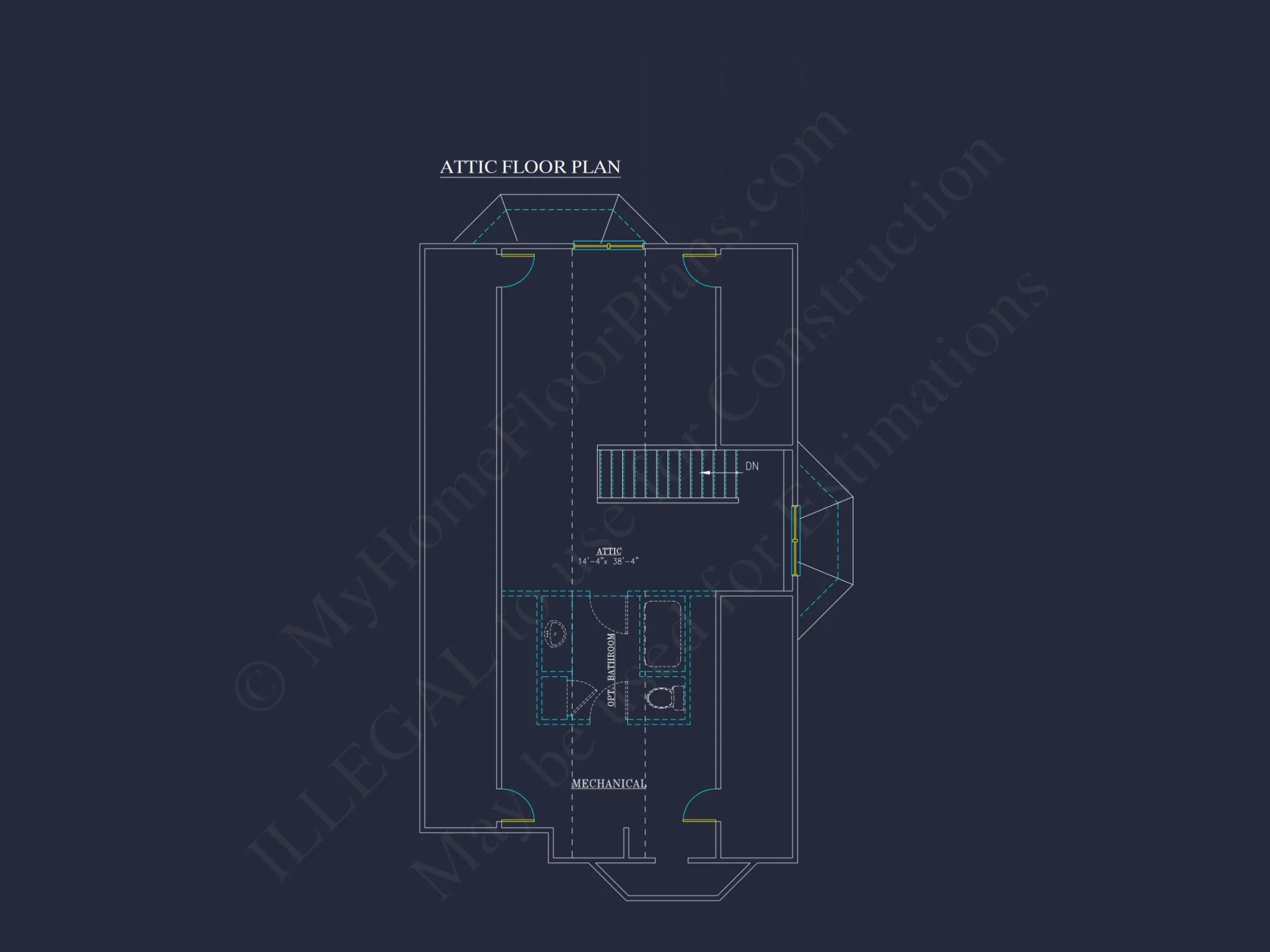 Charming 2-Story house Plan - CAD Blueprint with 3 Bedrooms
