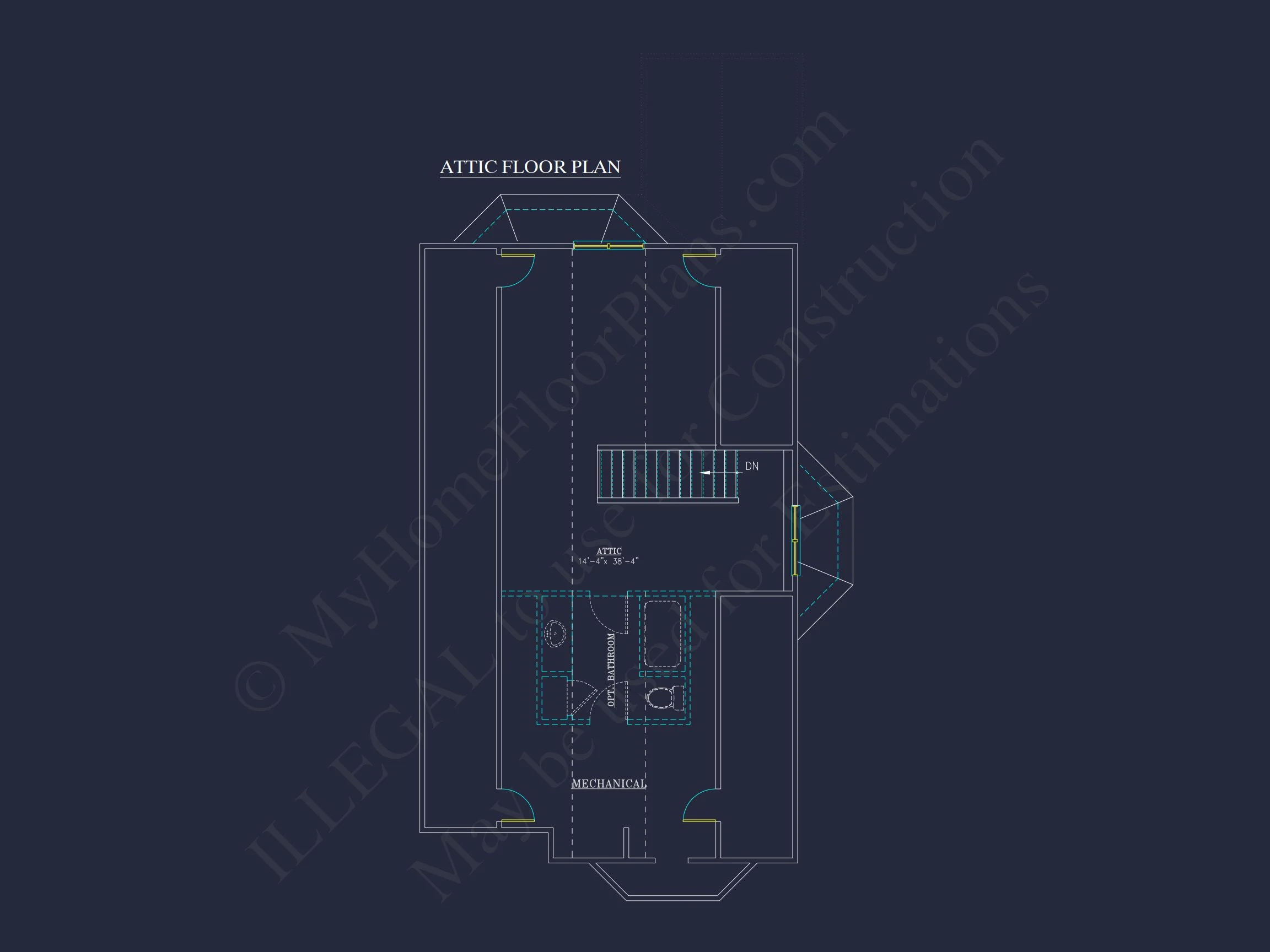 Charming 2-Story house Plan - CAD Blueprint with 3 Bedrooms