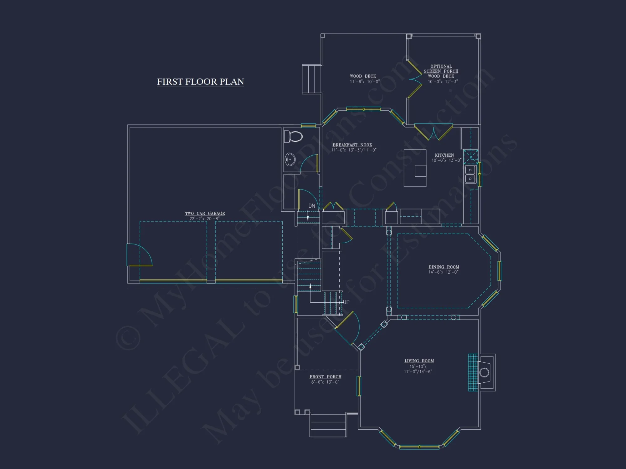 Charming 2-Story house Plan - CAD Blueprint with 3 Bedrooms
