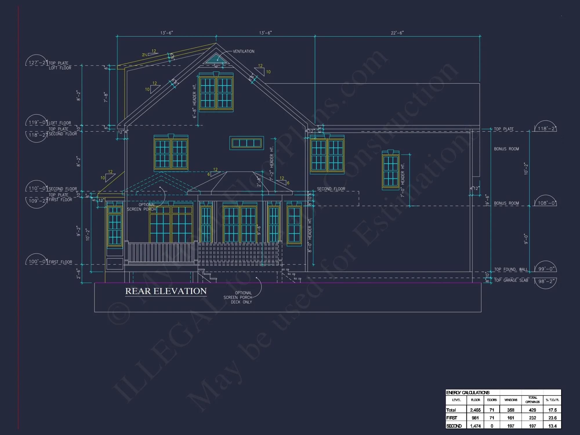 Charming 2-Story house Plan - CAD Blueprint with 3 Bedrooms