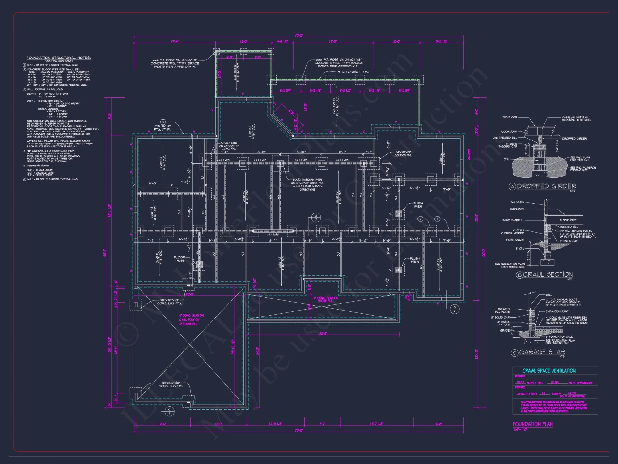 Custom Craftsman house Plan with Open Floor Layout and CAD Designs