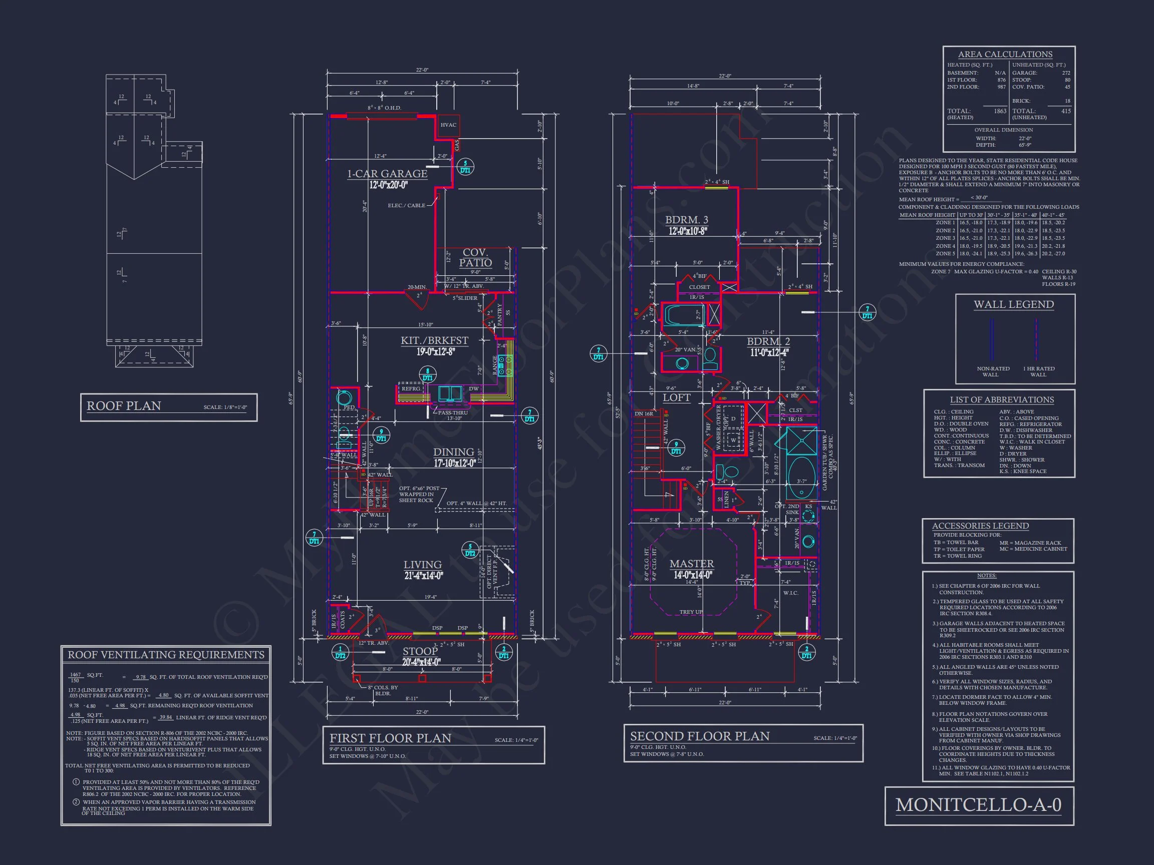 8-1609 HOUSE PLAN - Traditional Colonial Home Plan - 3-Bed, 2.5-Bath, 1,900 SF 12 Charming Colonial Revival Townhome