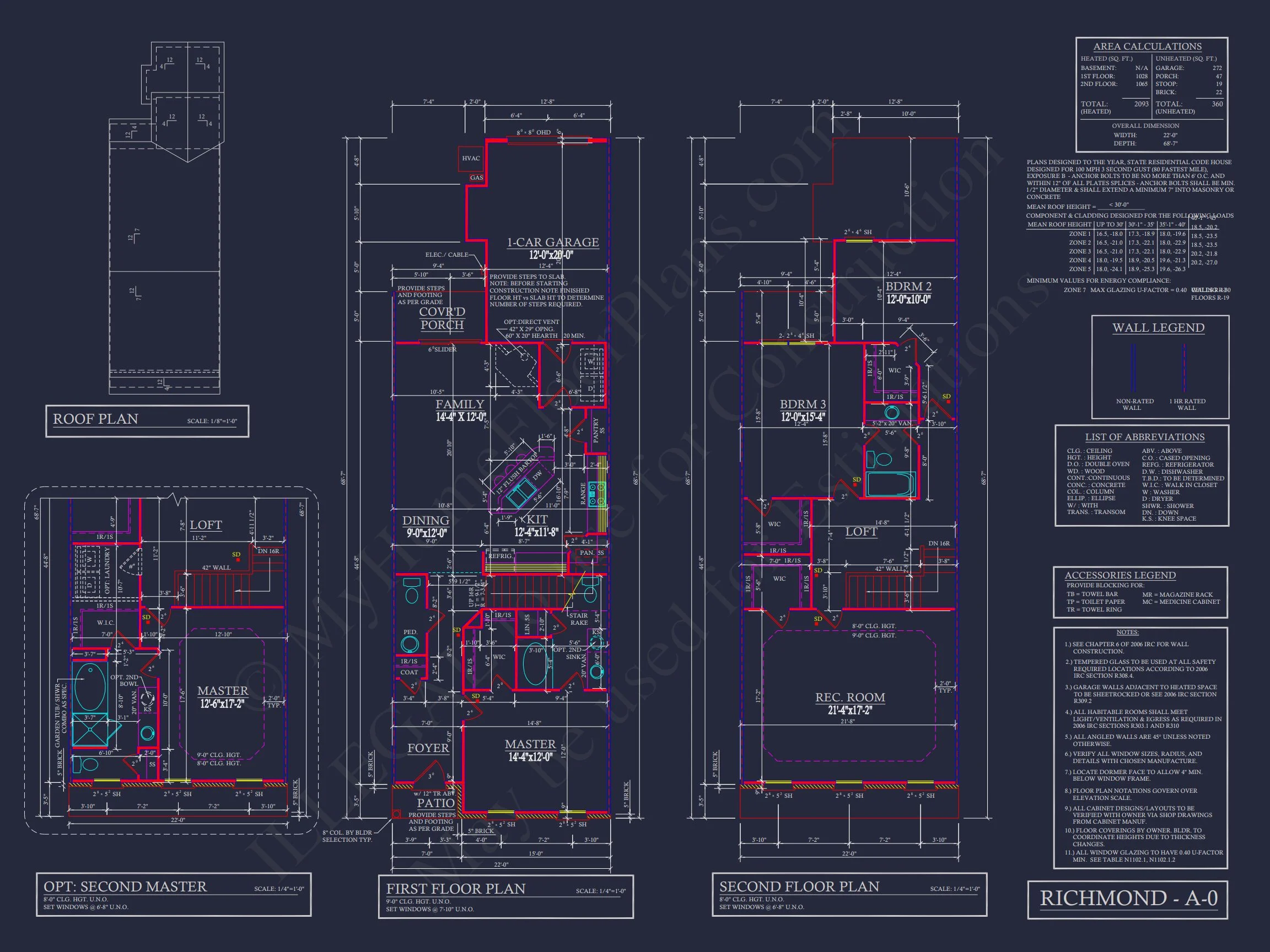 8-1609 HOUSE PLAN - Traditional Colonial Home Plan - 3-Bed, 2.5-Bath, 1,900 SF 10 Charming Colonial Revival Townhome