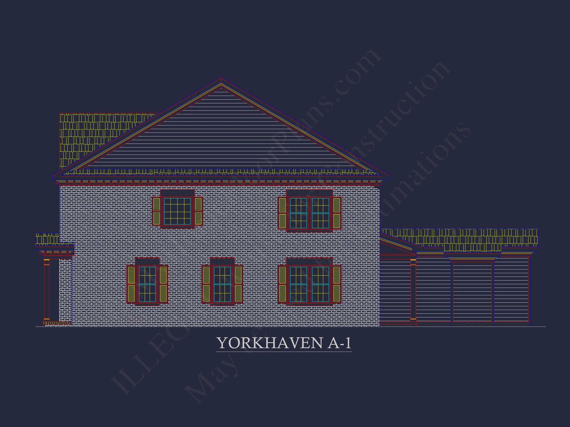 8-1609 HOUSE PLAN - Traditional Colonial Home Plan - 3-Bed, 2.5-Bath, 1,900 SF 4 Charming Colonial Revival Townhome