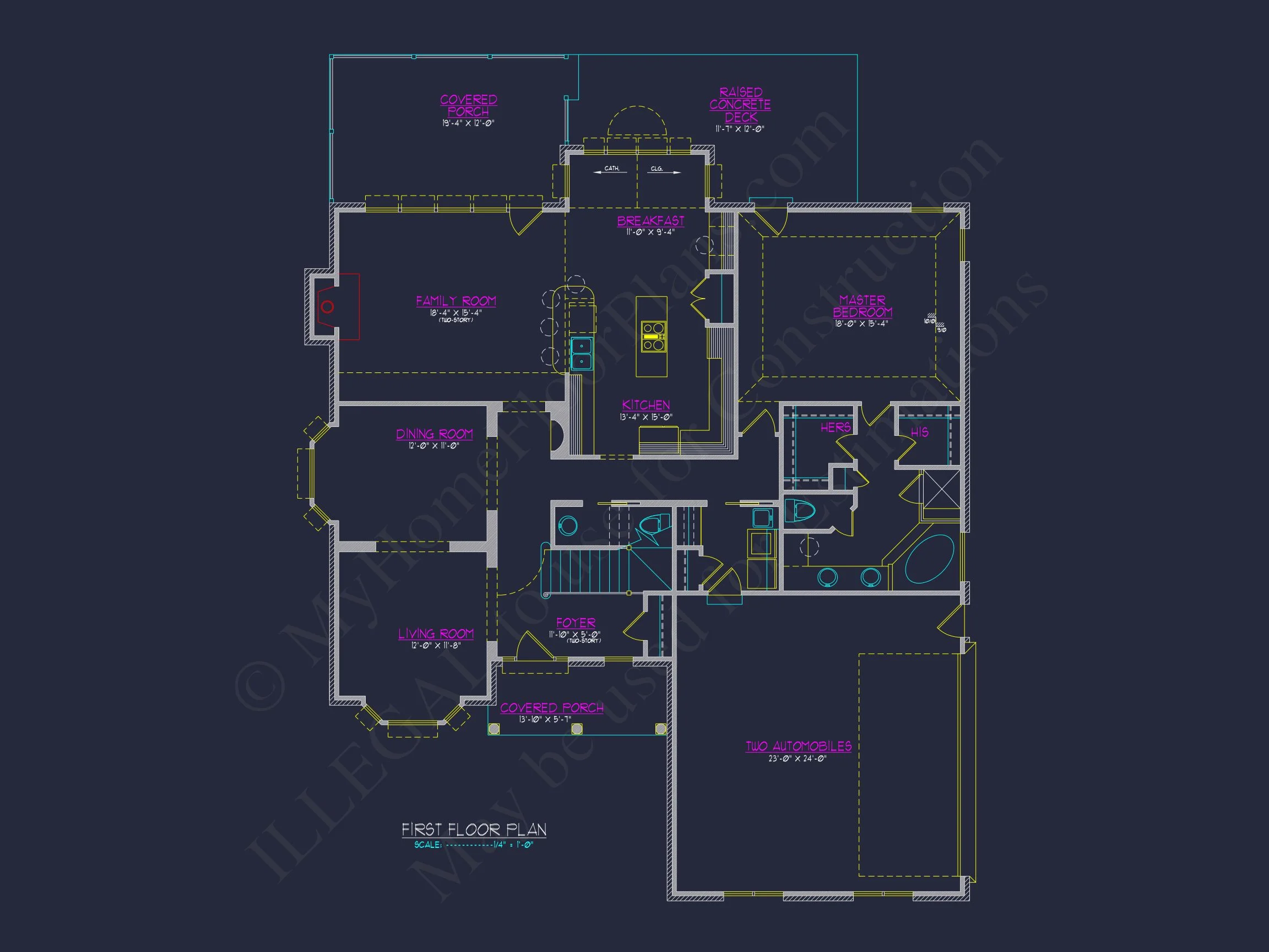 Elegant house Plan with CAD Blueprint & Modern Designs