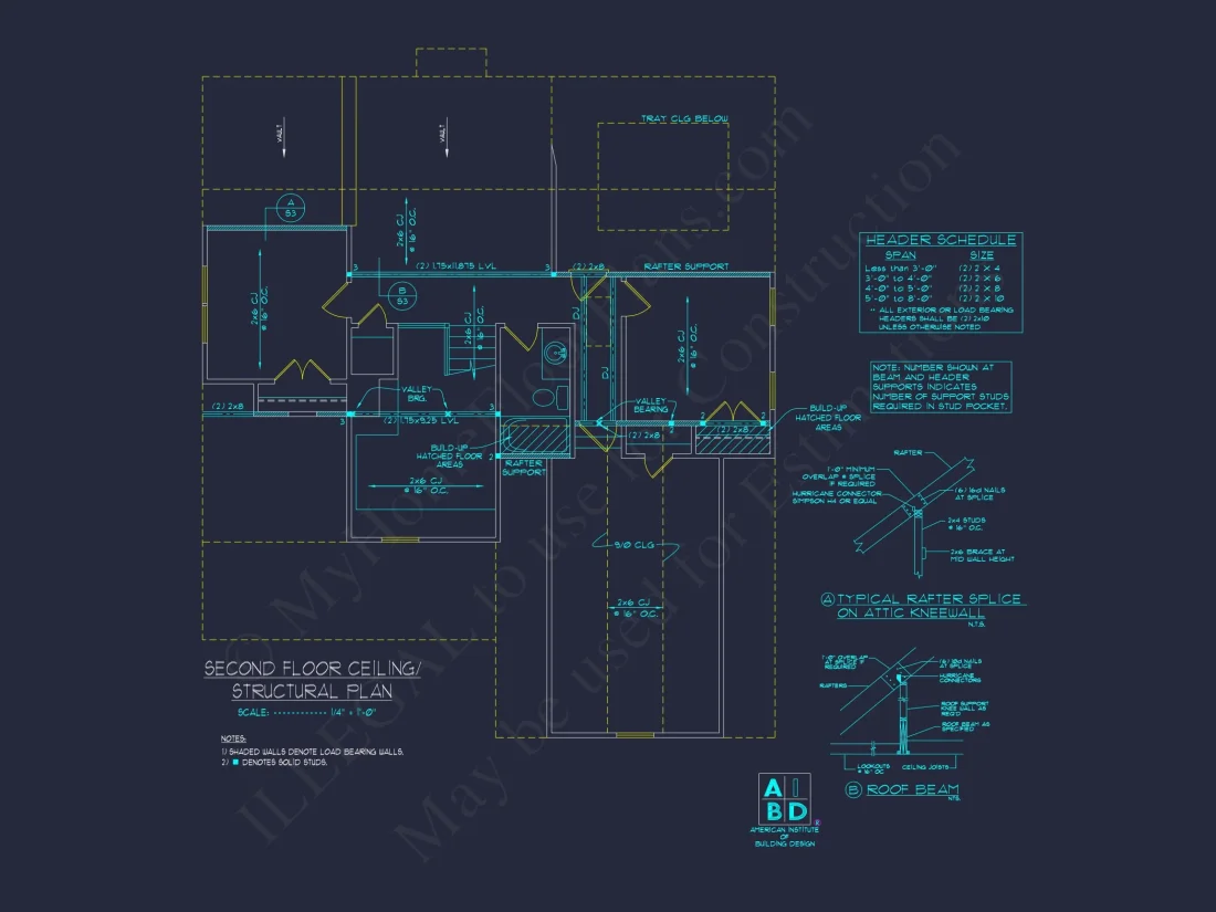 Modern house Plan: Detailed Floor Plan & CAD Blueprint Designs