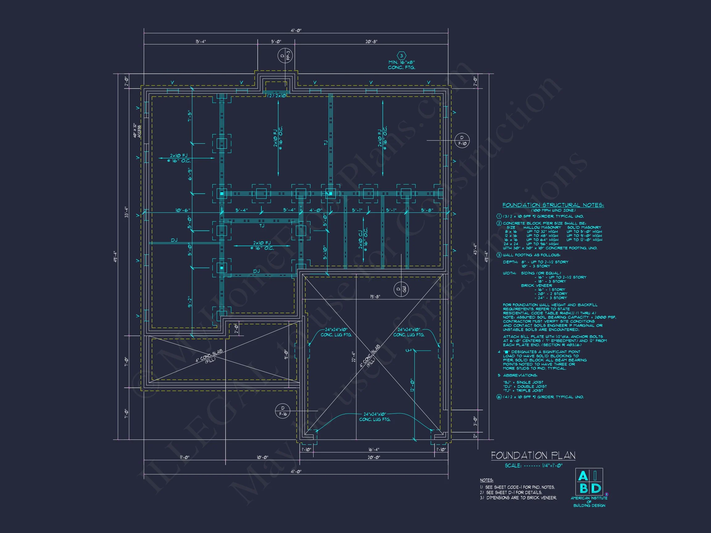 8-1598 HOUSE PLAN -Cape Cod House Plan - 3-Bed, 2.5-Bath, 2,050 SF 9 Modern house Plan: Detailed Floor Plan & CAD Blueprint Designs