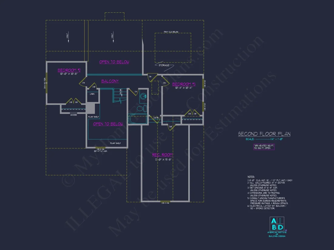 Modern house Plan: Detailed Floor Plan & CAD Blueprint Designs