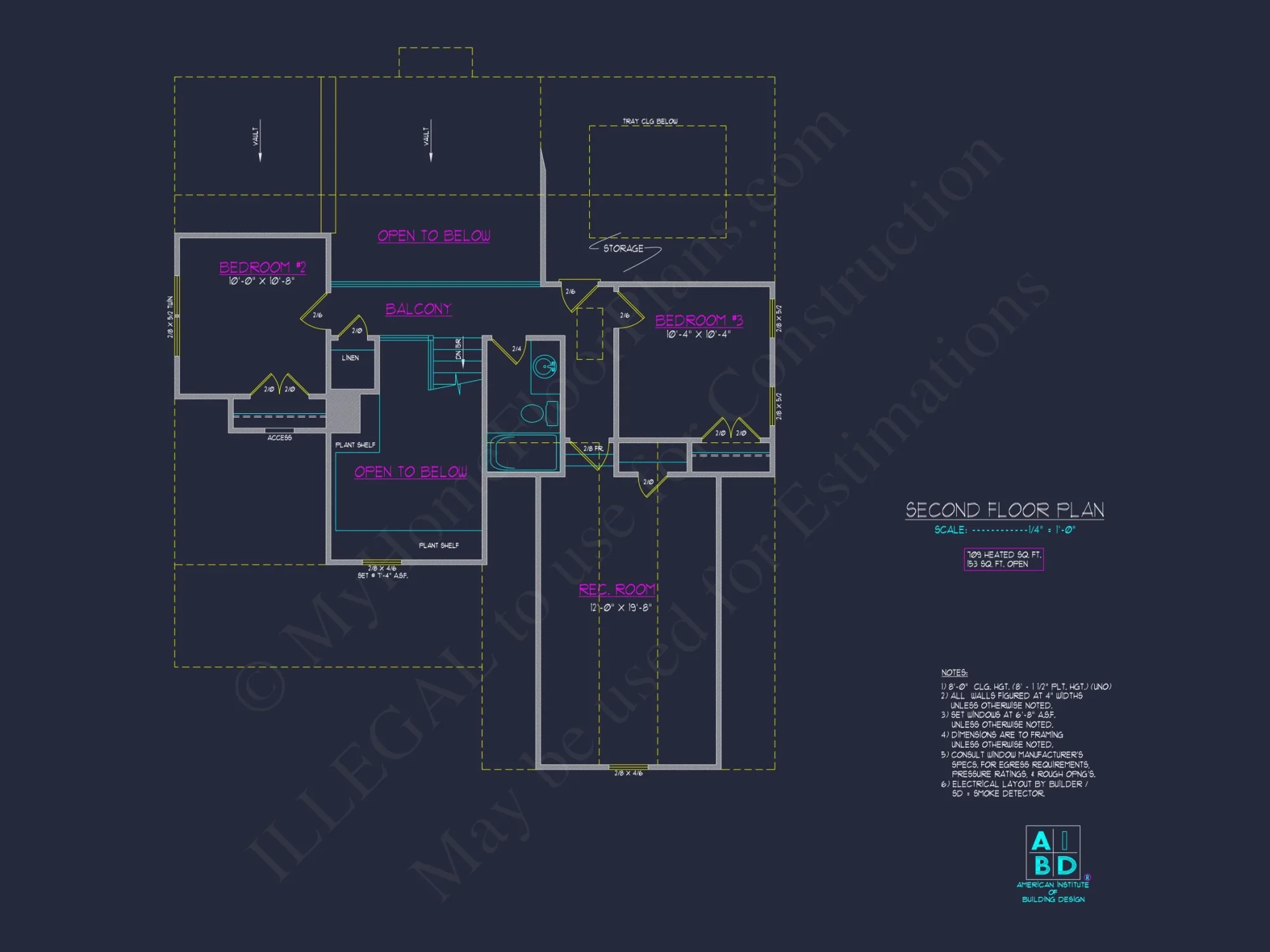 Modern house Plan: Detailed Floor Plan & CAD Blueprint Designs