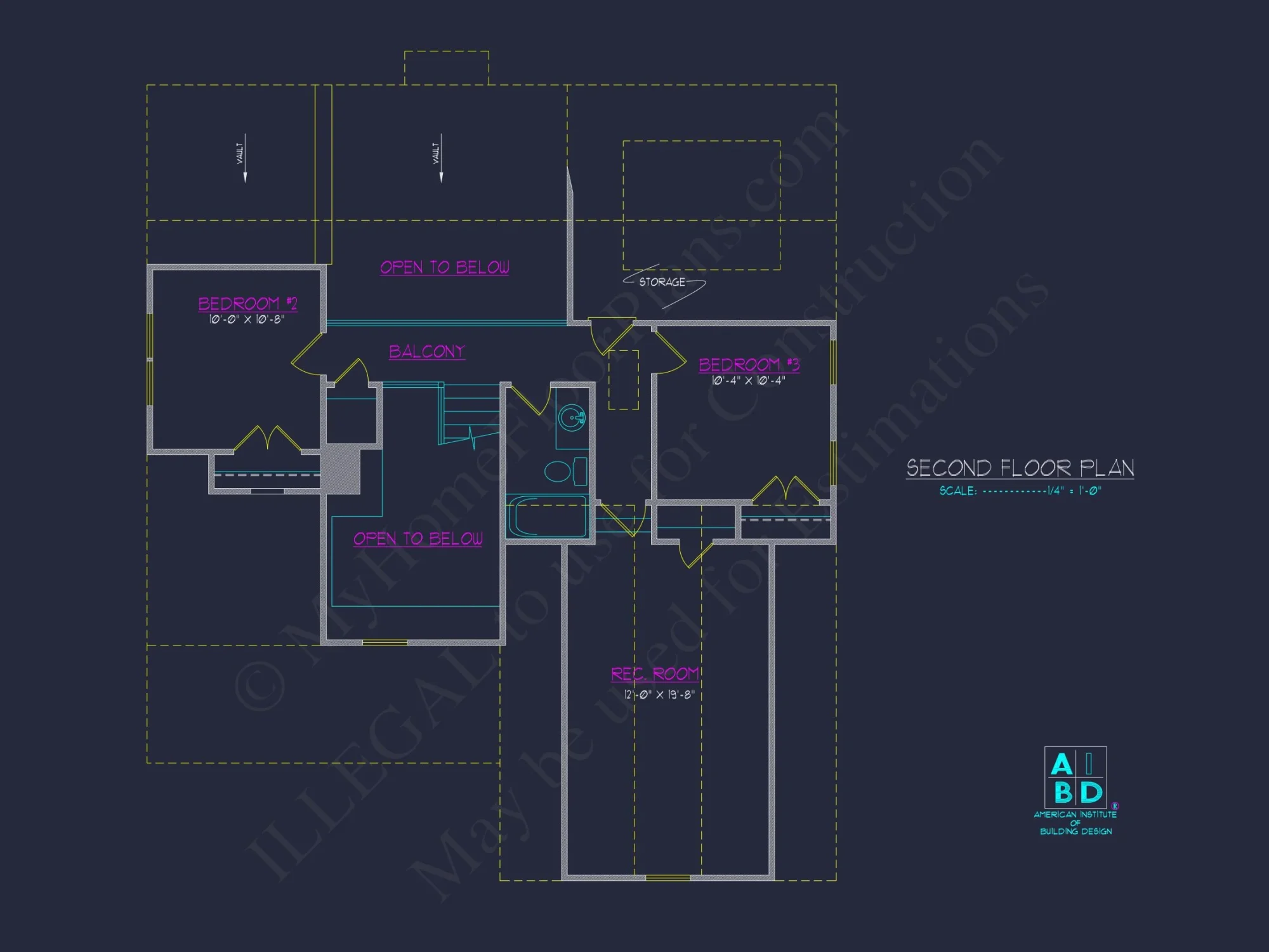 Modern house Plan: Detailed Floor Plan & CAD Blueprint Designs