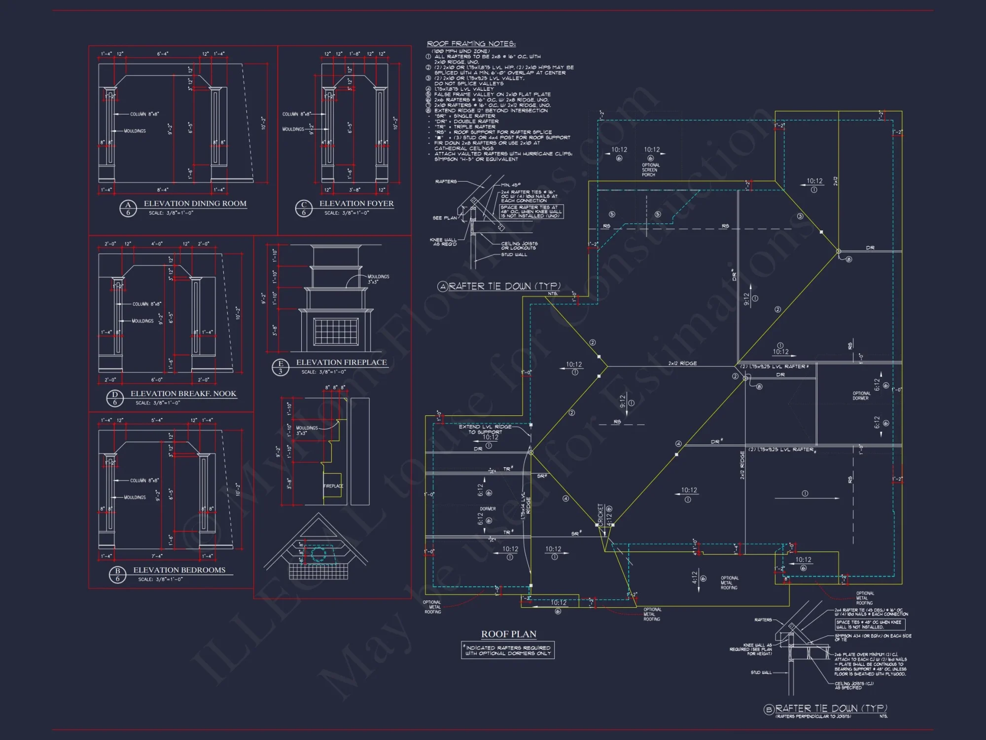house Plan Blueprints with CAD Architecture Designs