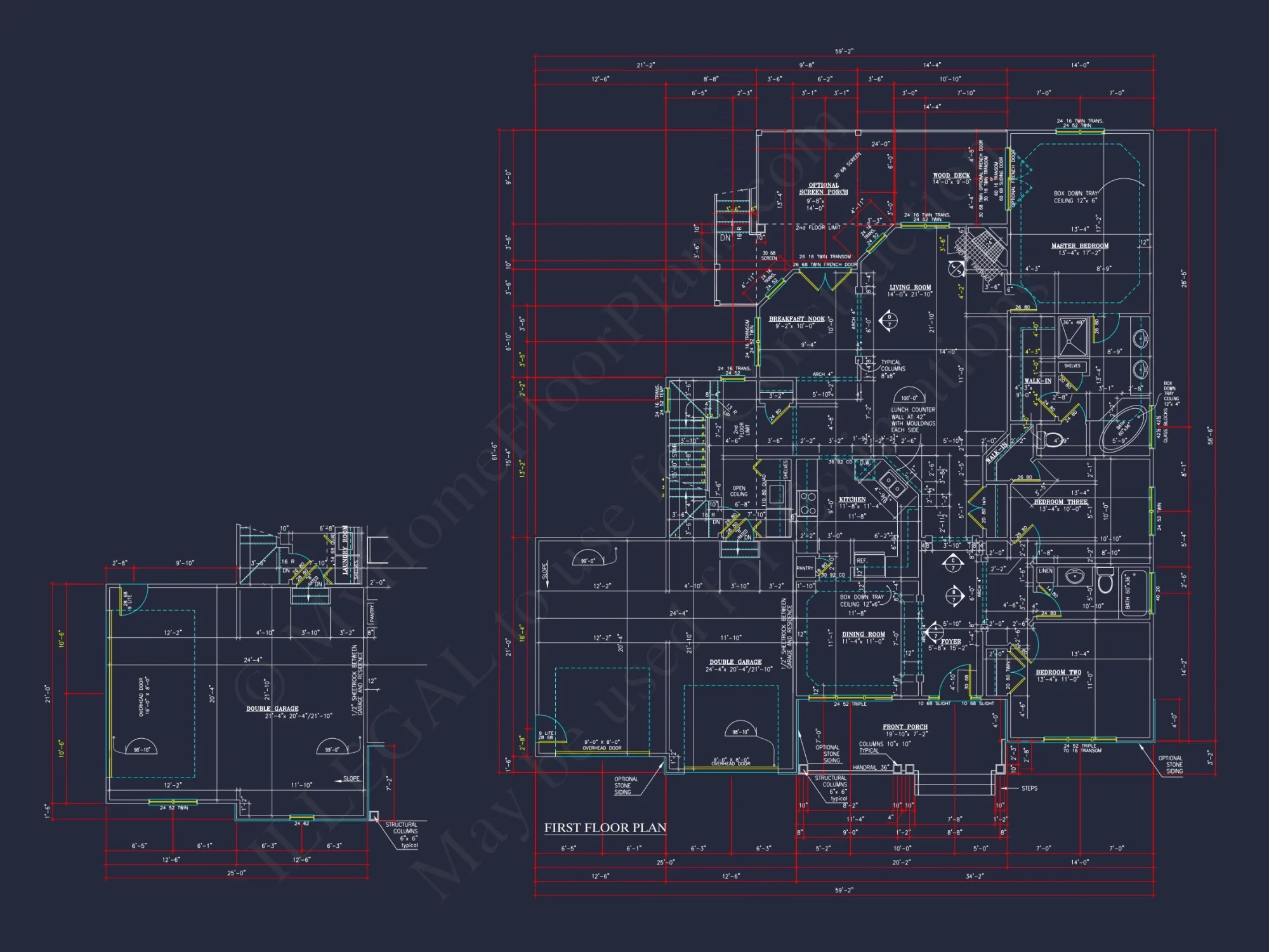 house Plan Blueprints with CAD Architecture Designs