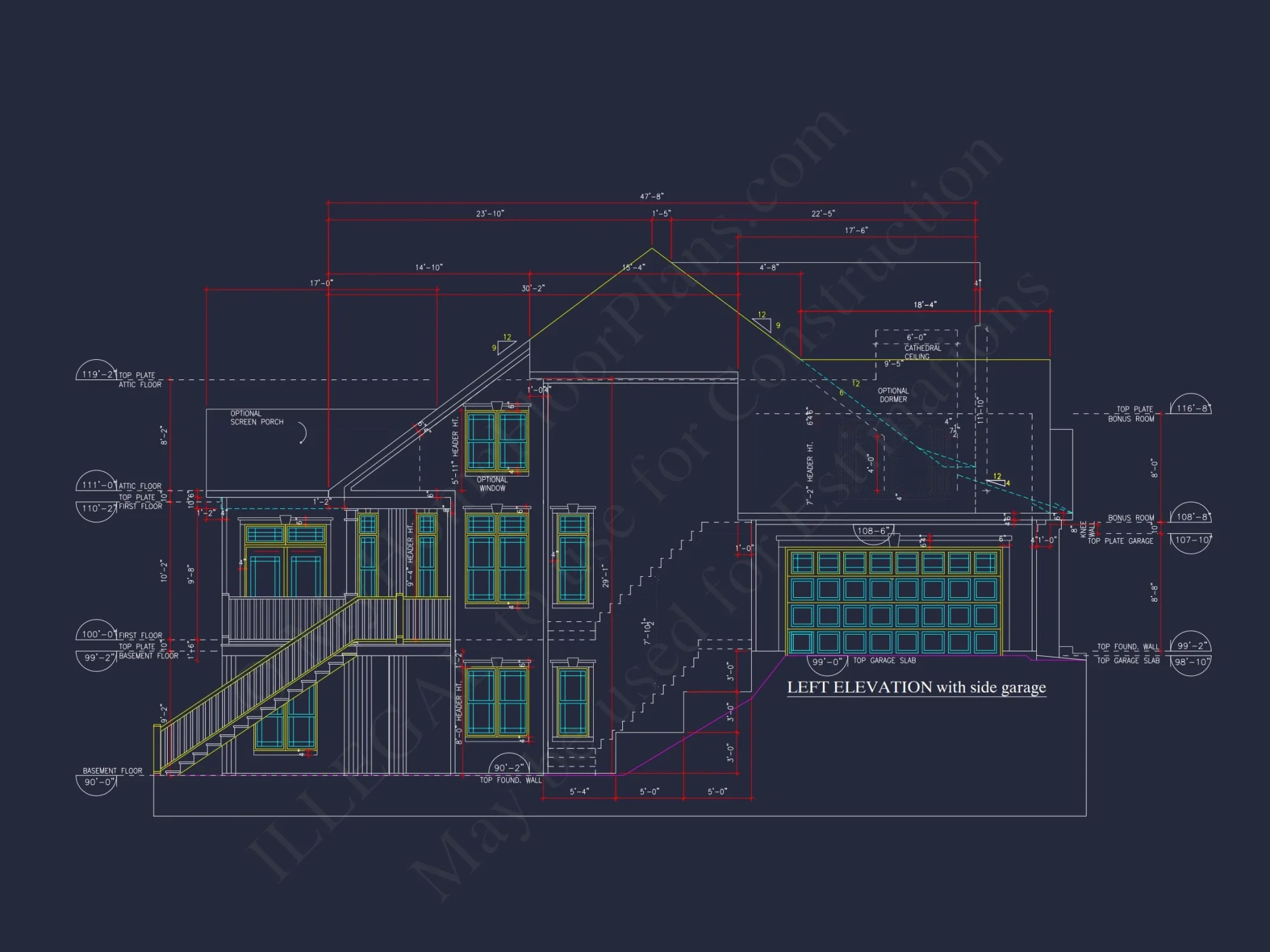 house Plan Blueprints with CAD Architecture Designs