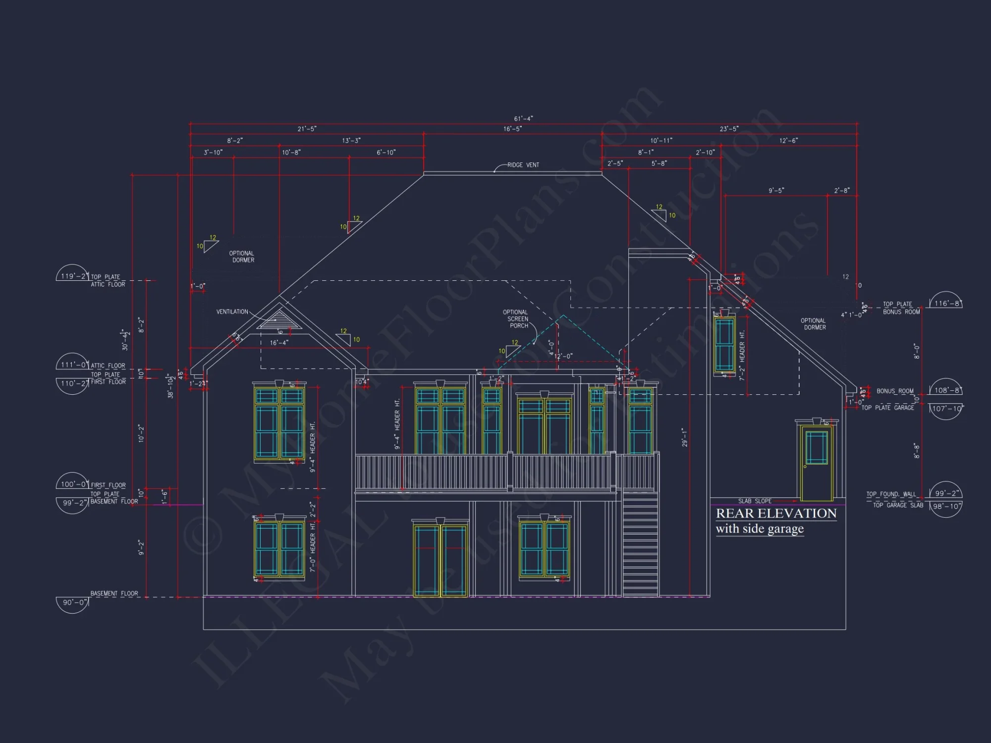 house Plan Blueprints with CAD Architecture Designs