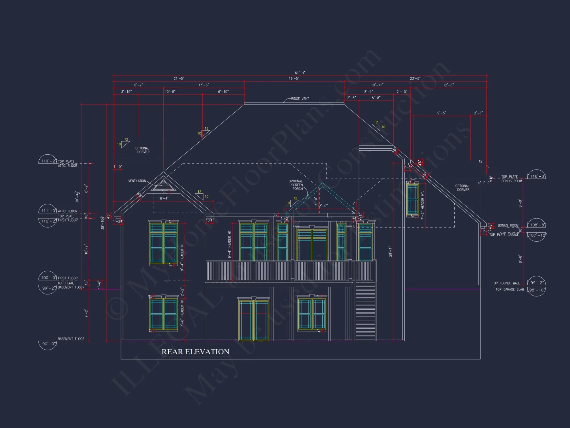 house Plan Blueprints with CAD Architecture Designs