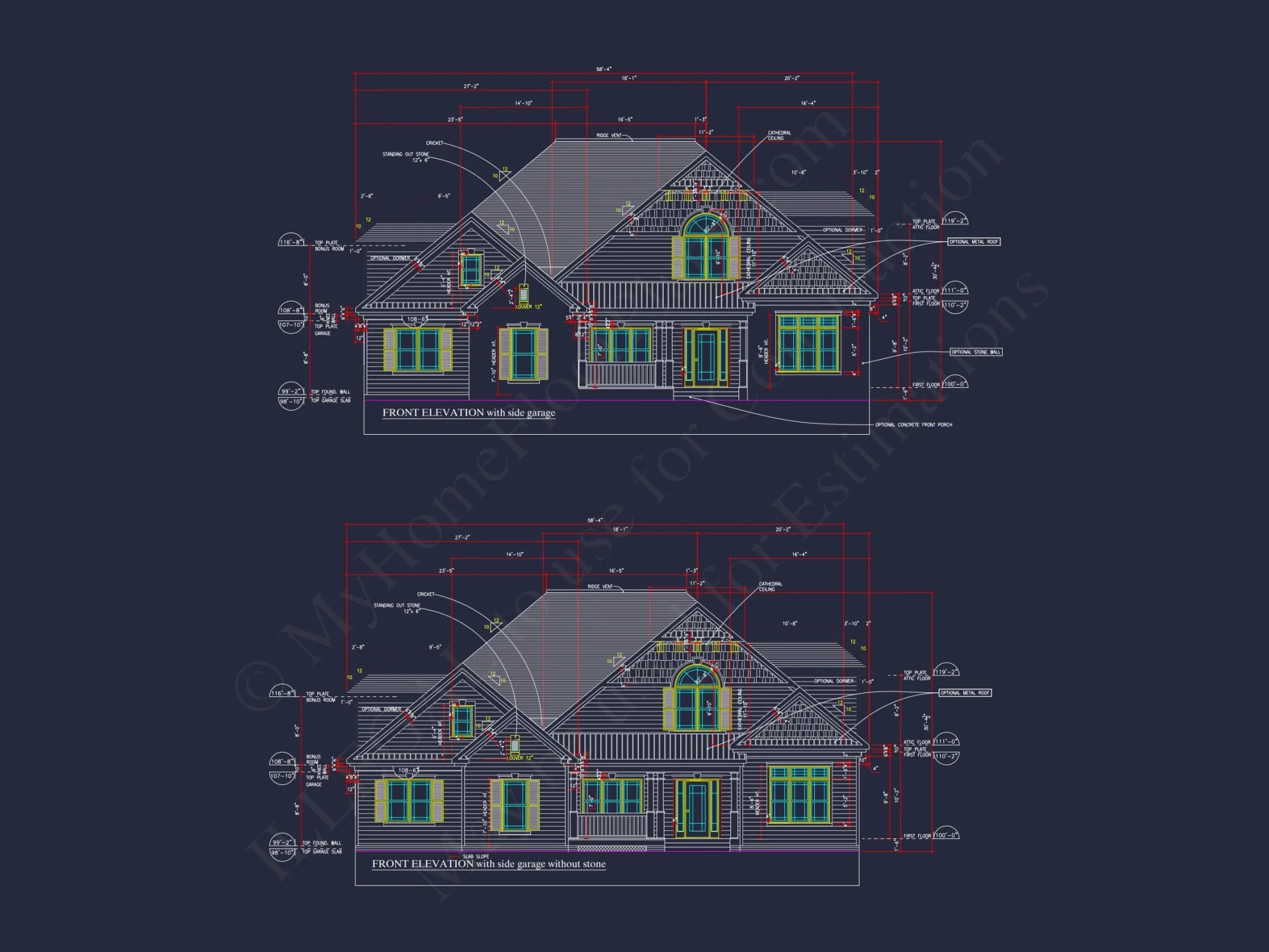 house Plan Blueprints with CAD Architecture Designs