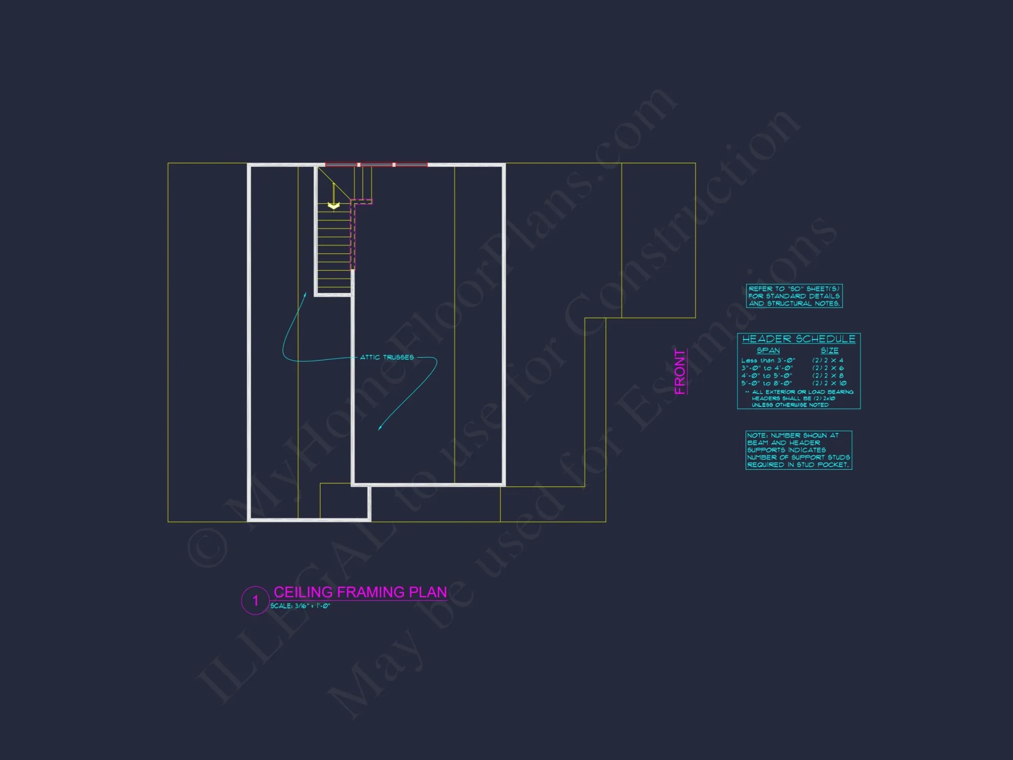 Traditional 2-Story house Plan with Open Floor Plan & Fireplace (2912 Sq Ft)