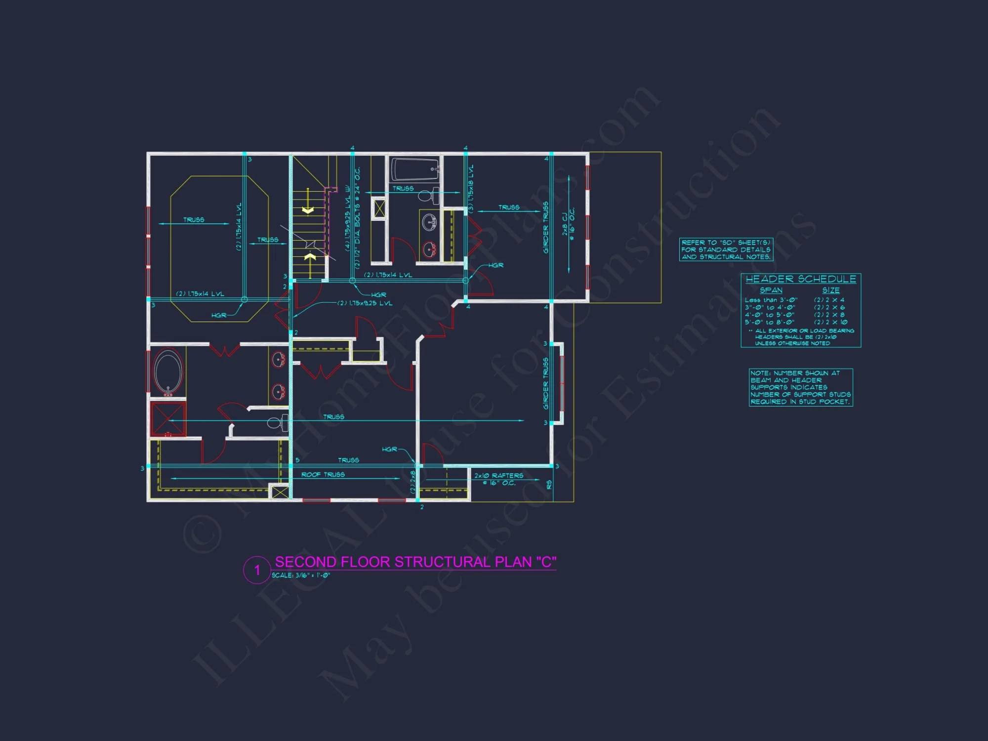 Traditional 2-Story house Plan with Open Floor Plan & Fireplace (2912 Sq Ft)