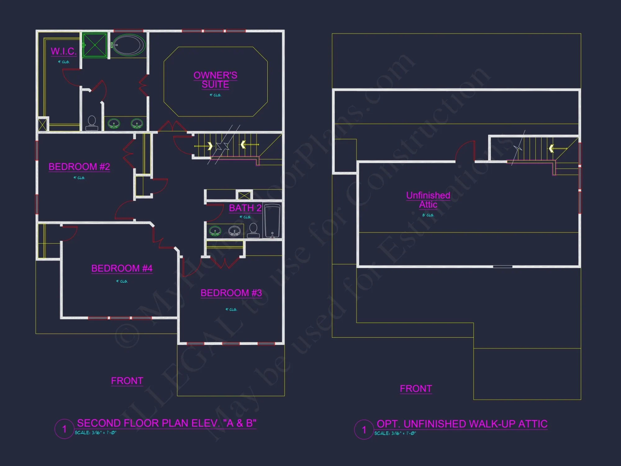 Traditional 2-Story house Plan with Open Floor Plan & Fireplace (2912 Sq Ft)