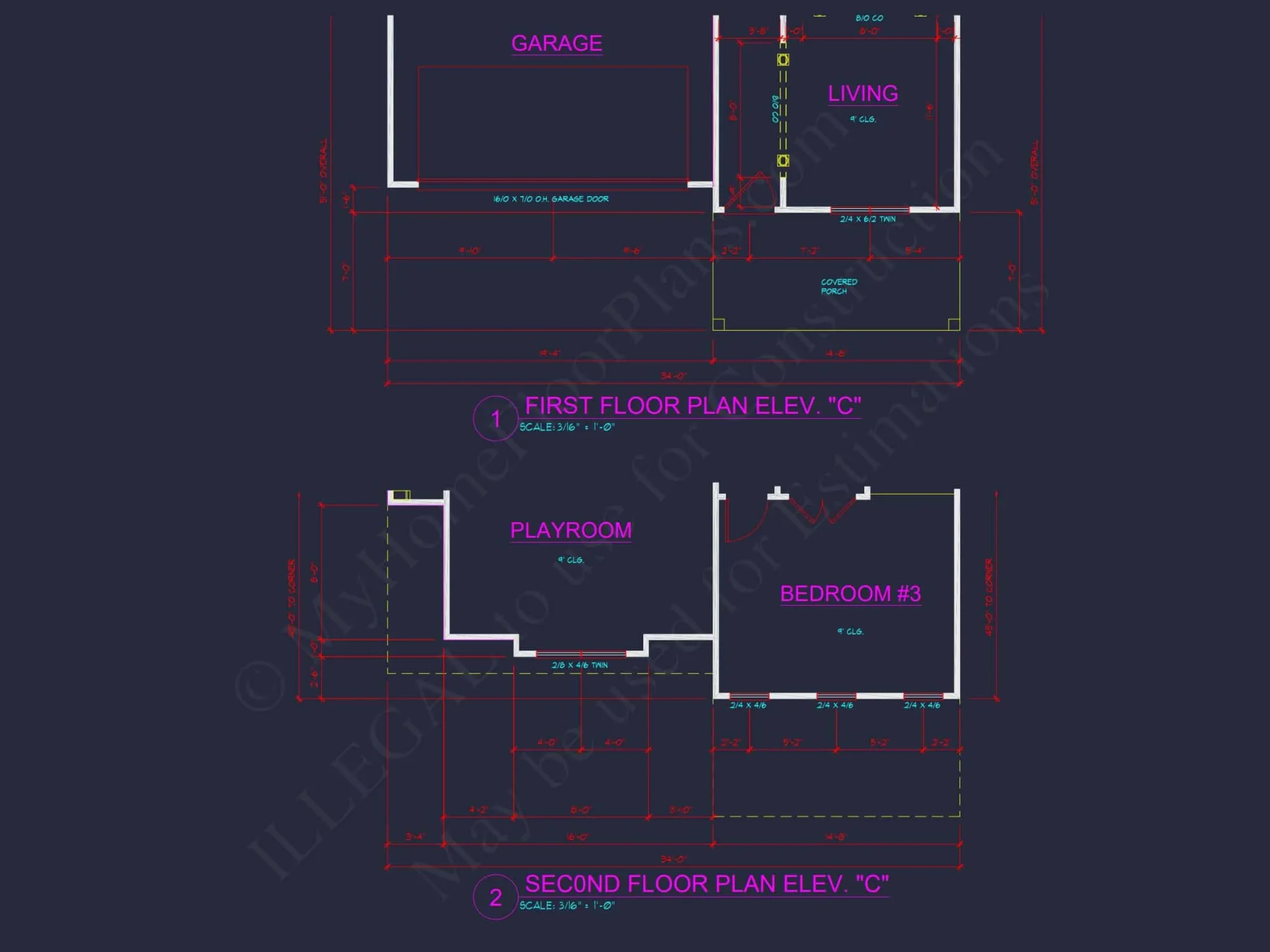 Traditional 2-Story house Plan with Open Floor Plan & Fireplace (2912 Sq Ft)