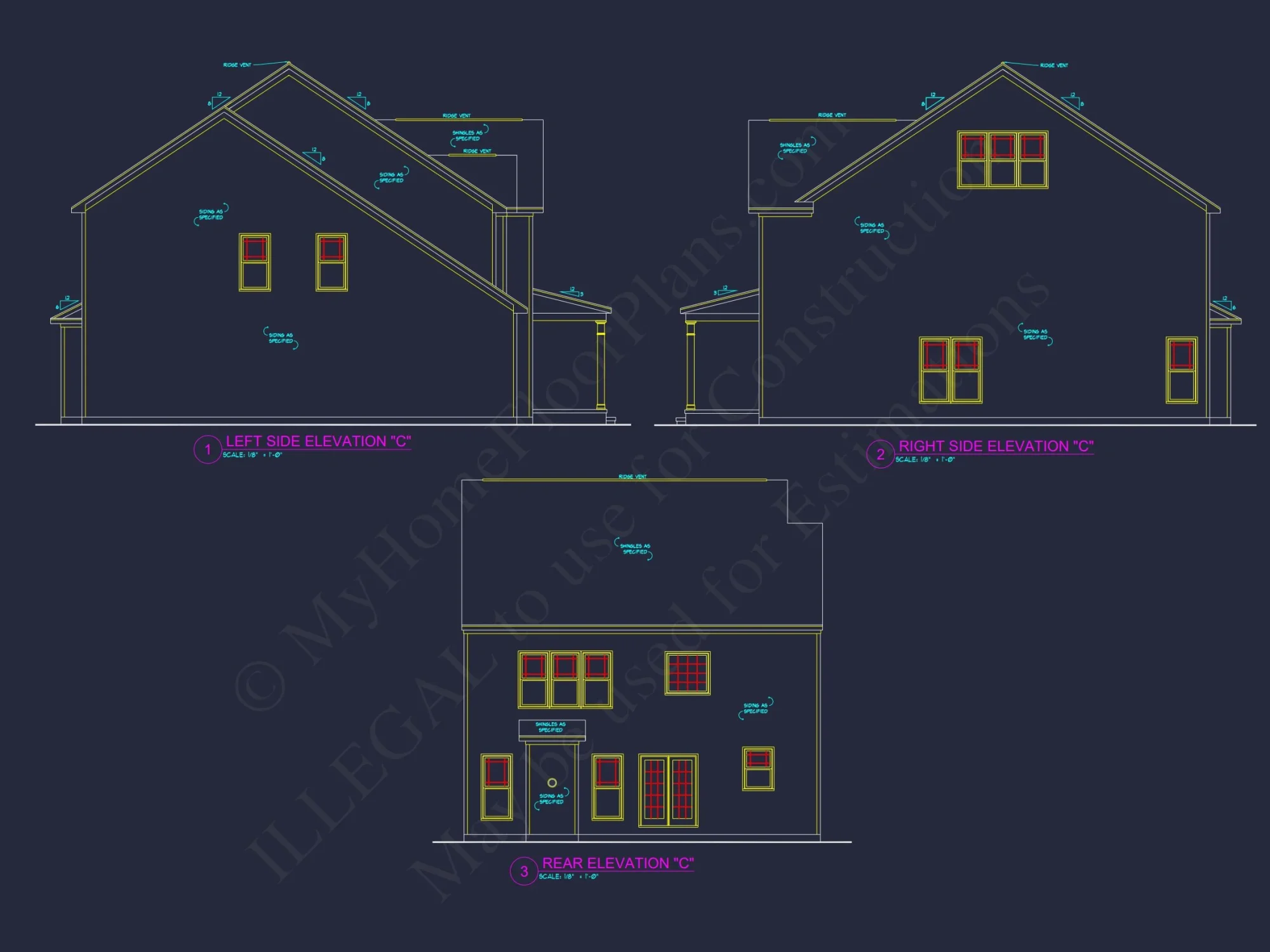 Traditional 2-Story house Plan with Open Floor Plan & Fireplace (2912 Sq Ft)