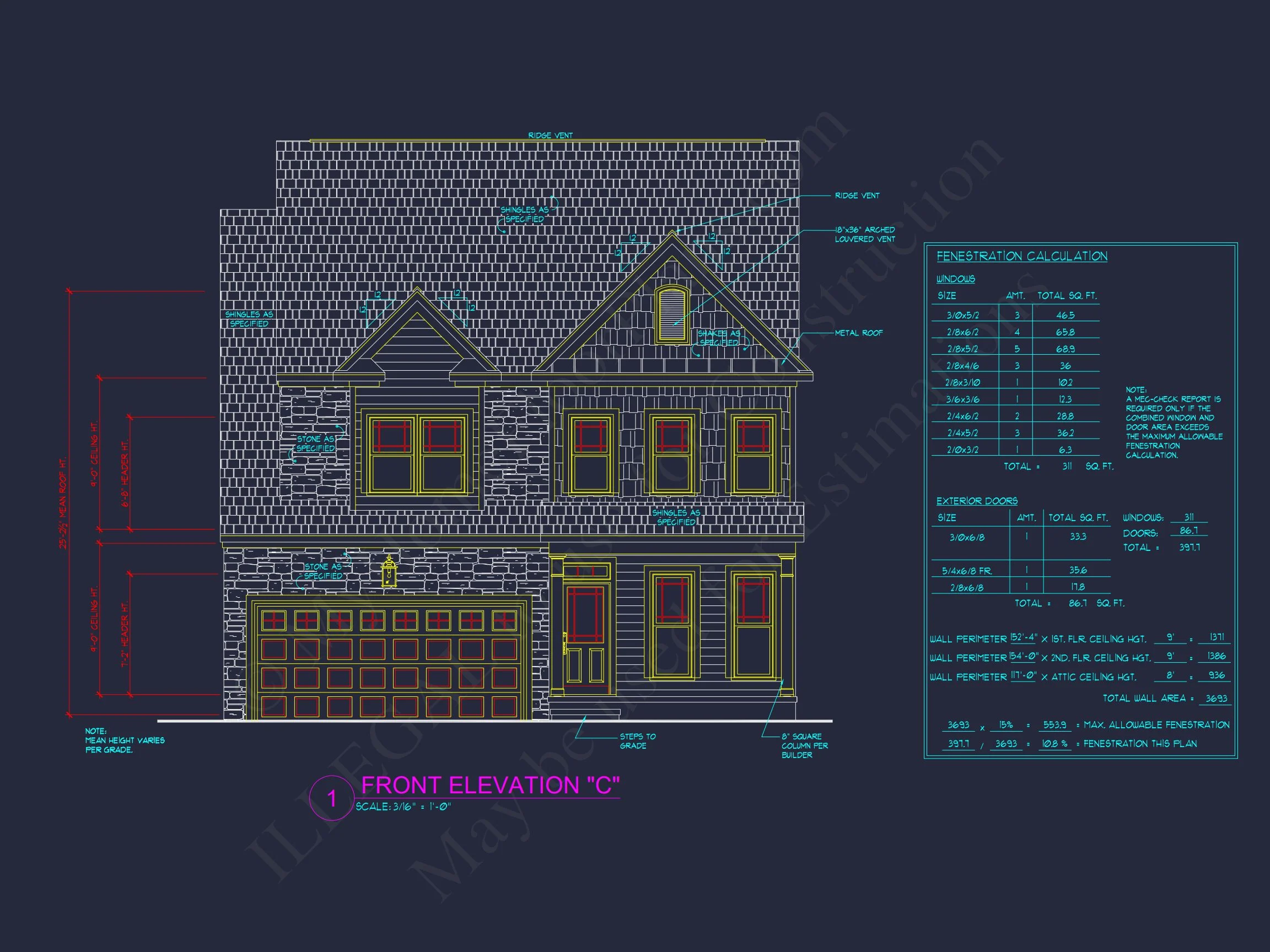 8-1575 HOUSE PLAN - Traditional 2-Story House Plan with Open Floor Plan & Fireplace (2912 Sq Ft) 7 Traditional 2-Story house Plan with Open Floor Plan & Fireplace (2912 Sq Ft)