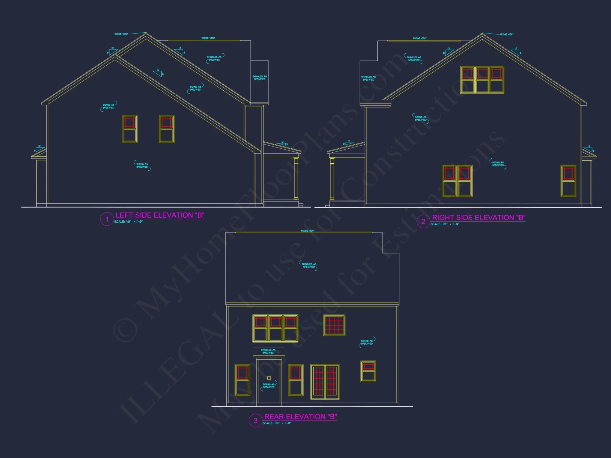Traditional 2-Story house Plan with Open Floor Plan & Fireplace (2912 Sq Ft)
