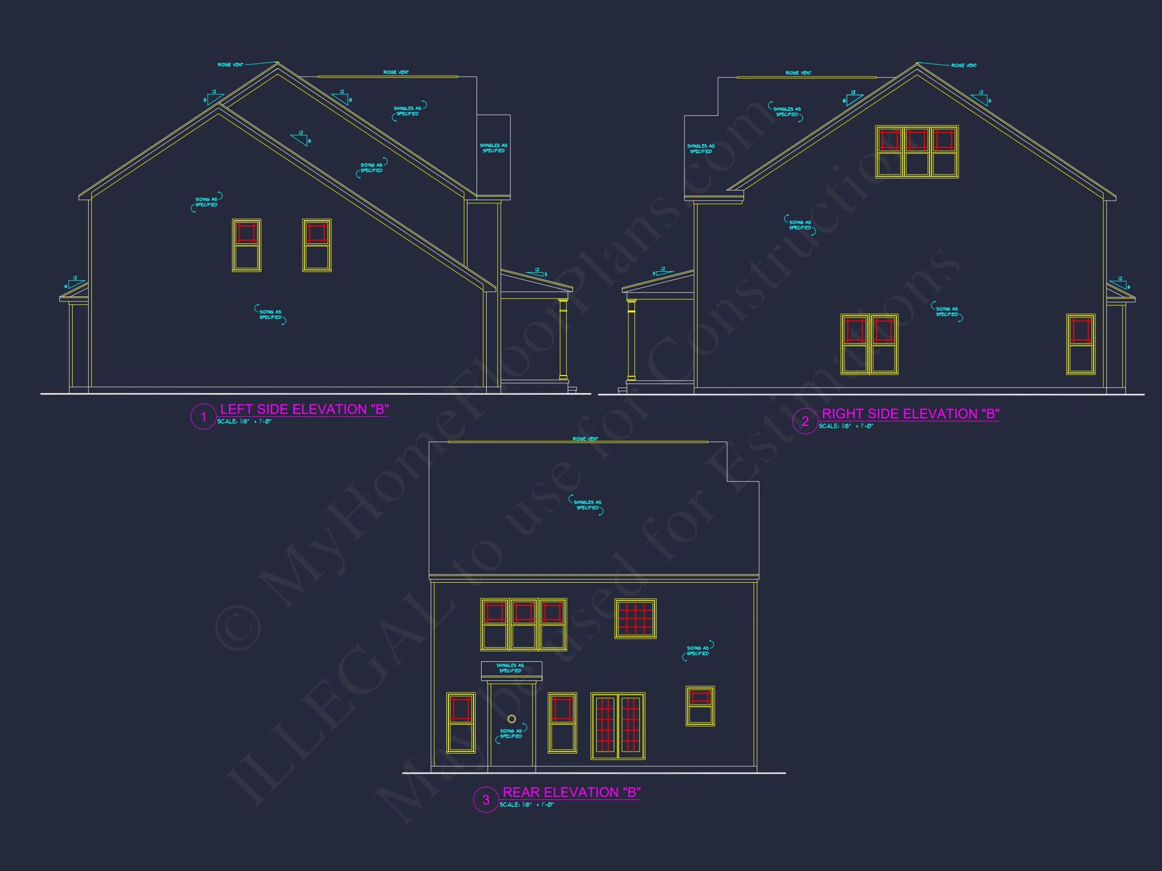 8-1575 HOUSE PLAN - Traditional 2-Story House Plan with Open Floor Plan & Fireplace (2912 Sq Ft) 6 Traditional 2-Story house Plan with Open Floor Plan & Fireplace (2912 Sq Ft)