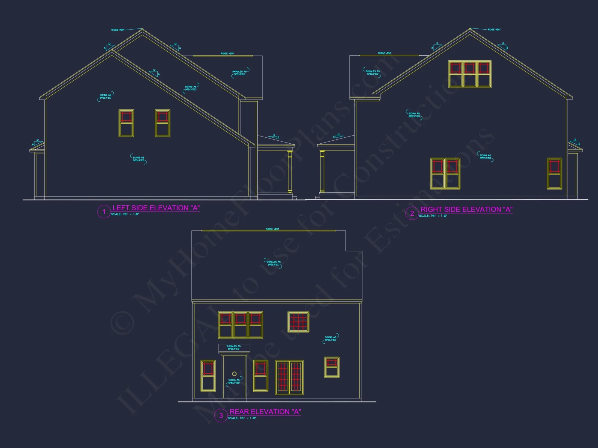 Traditional 2-Story house Plan with Open Floor Plan & Fireplace (2912 Sq Ft)
