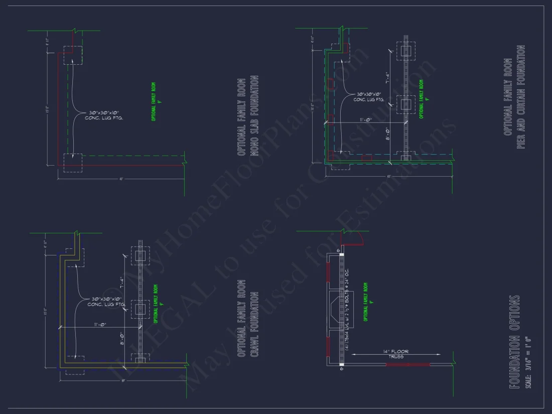 Modern Suburban house Plan with CAD Blueprints & Floor Designs