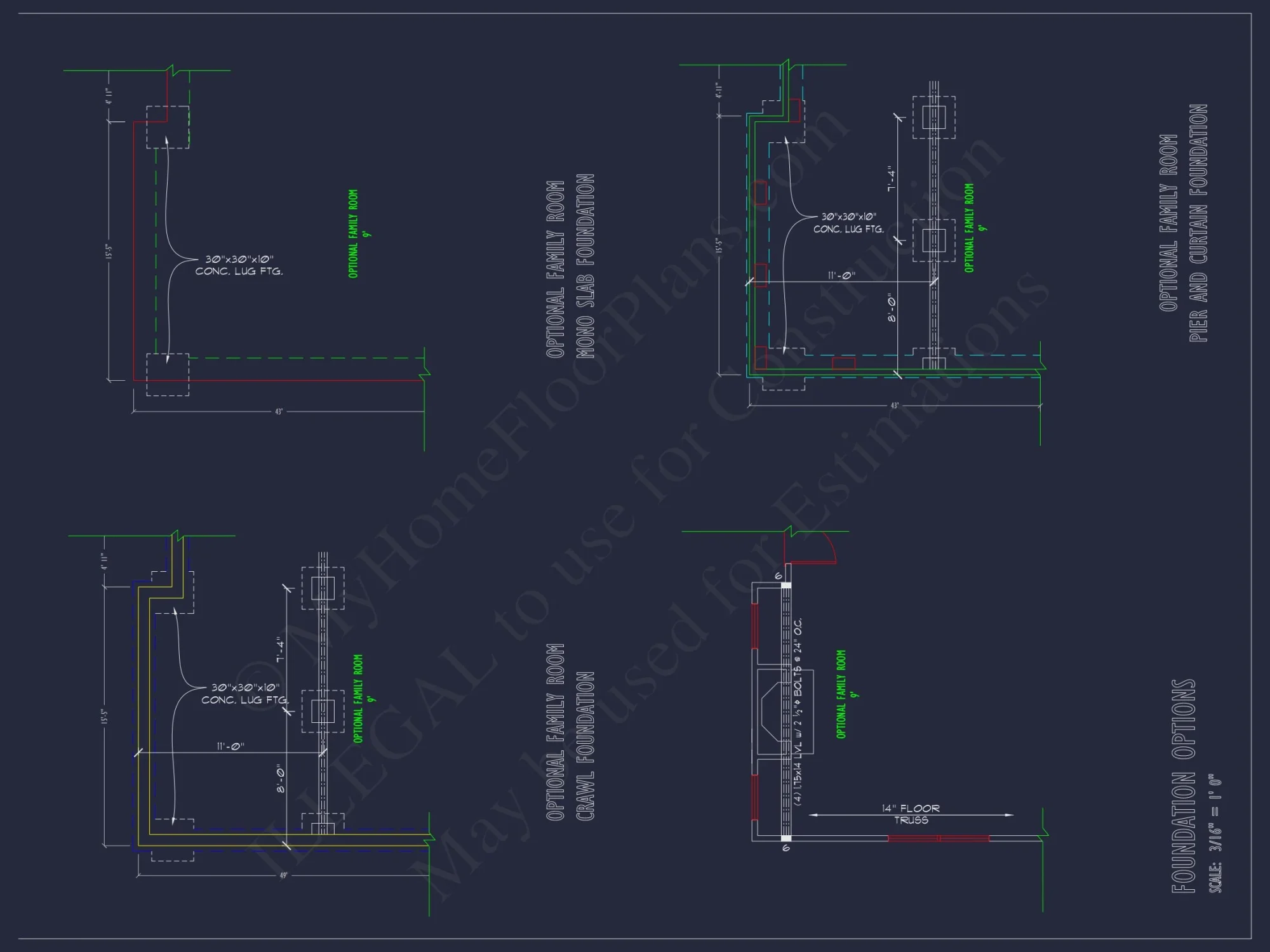 Modern Suburban house Plan with CAD Blueprints & Floor Designs