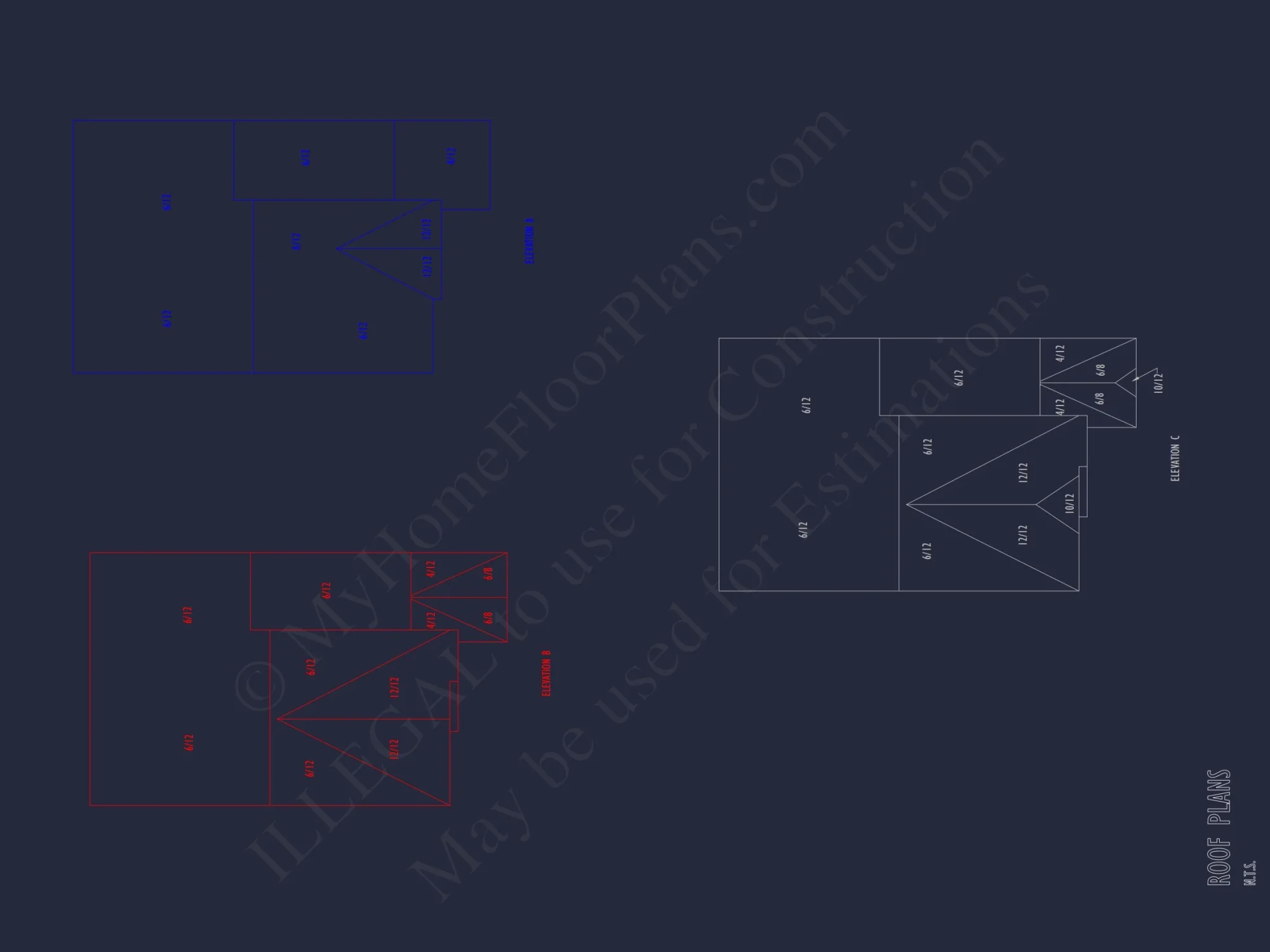 Modern Suburban house Plan with CAD Blueprints & Floor Designs