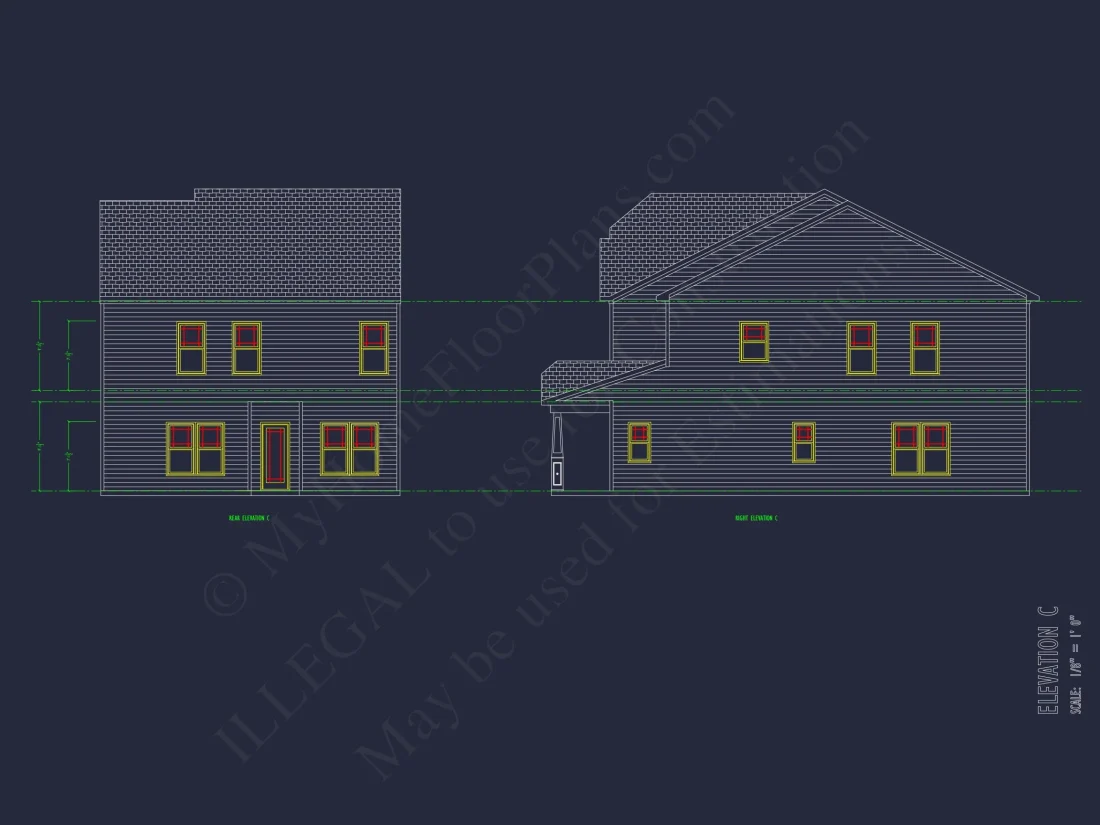 Modern Suburban house Plan with CAD Blueprints & Floor Designs