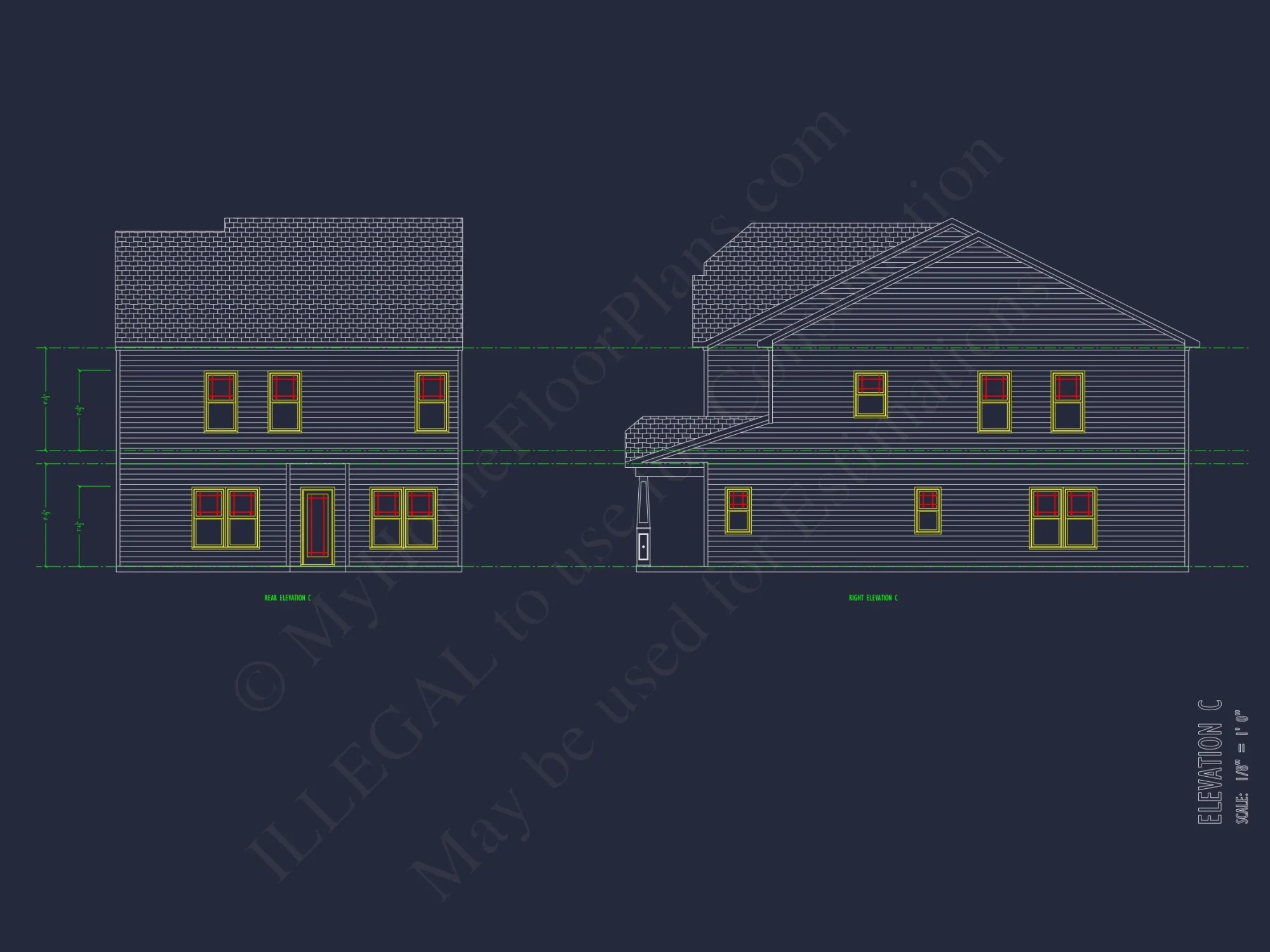 Modern Suburban house Plan with CAD Blueprints & Floor Designs
