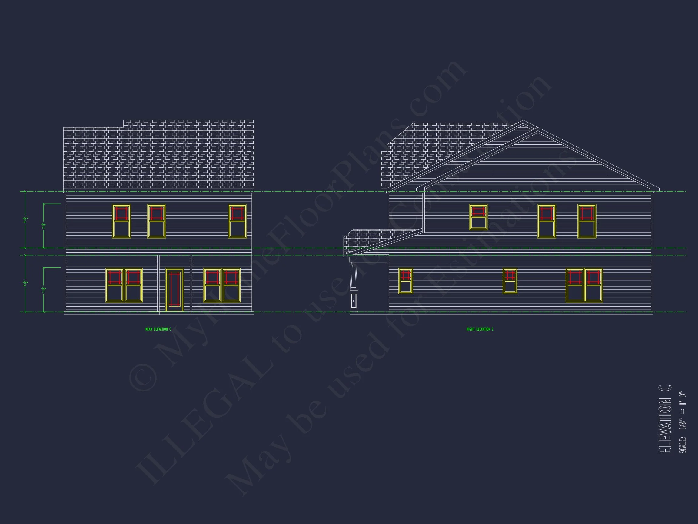 Modern Suburban house Plan with CAD Blueprints & Floor Designs