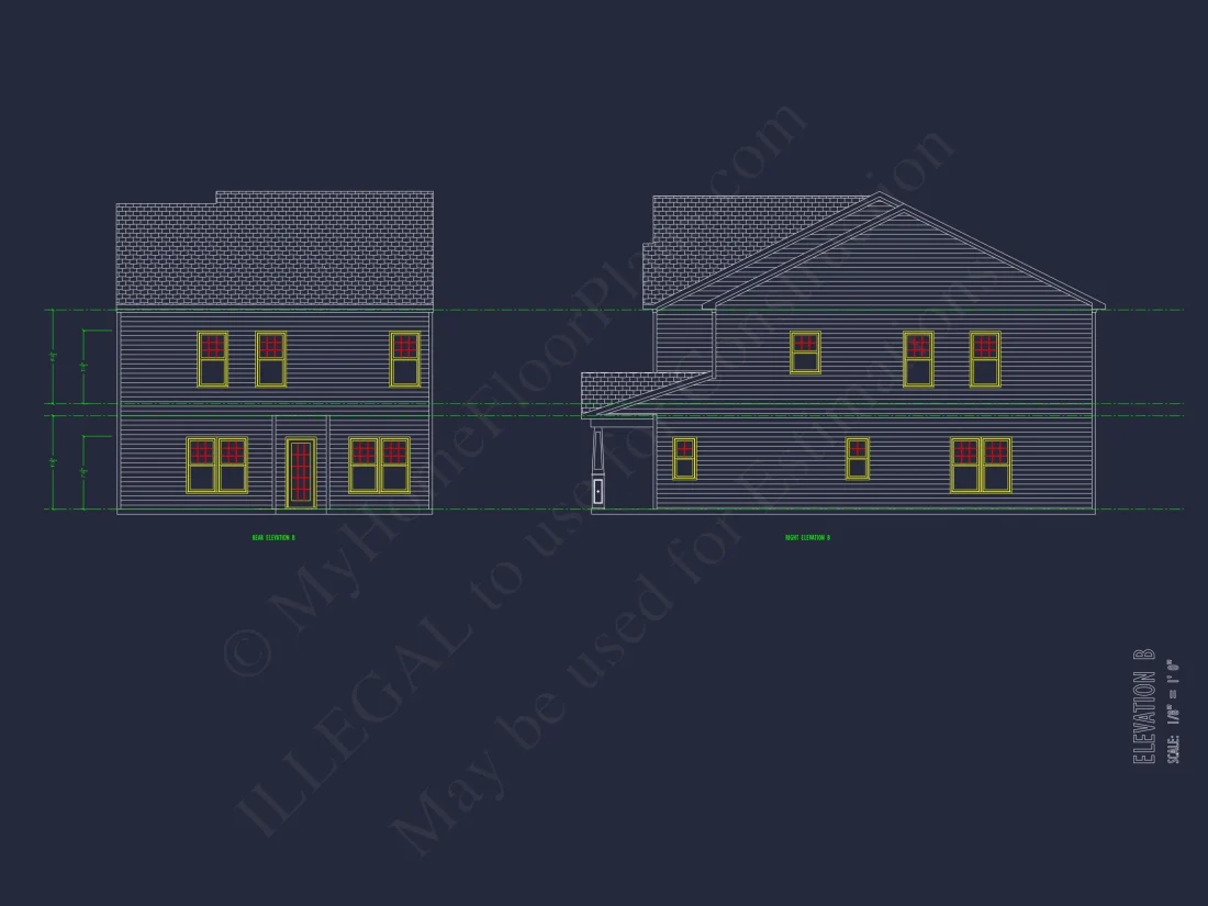 Modern Suburban house Plan with CAD Blueprints & Floor Designs