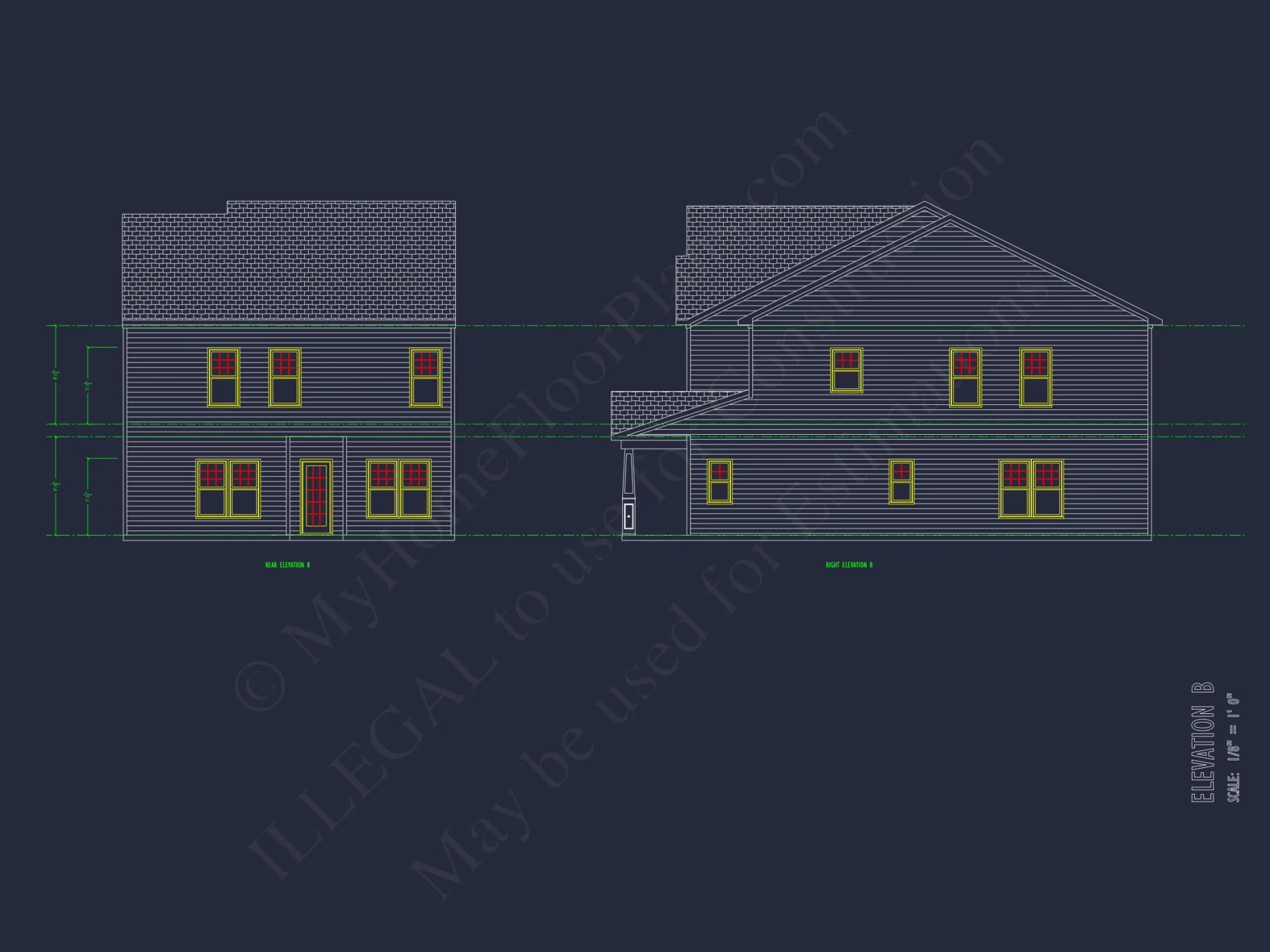 Modern Suburban house Plan with CAD Blueprints & Floor Designs