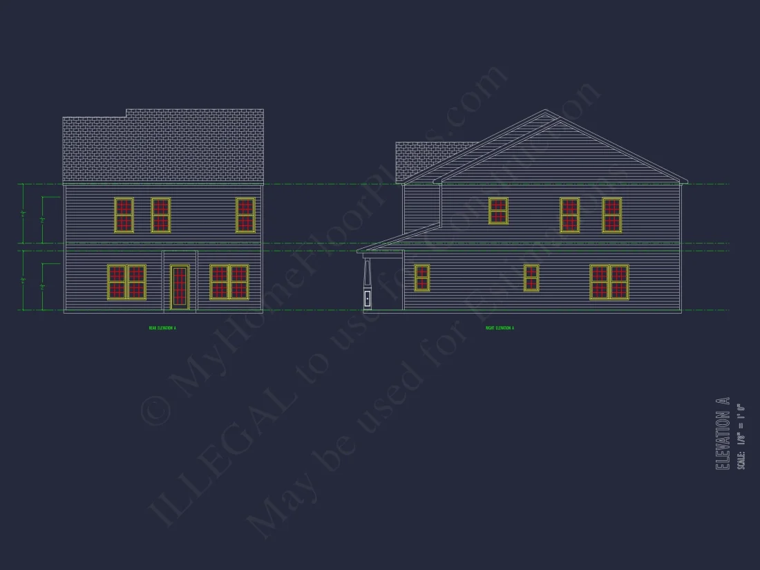Modern Suburban house Plan with CAD Blueprints & Floor Designs
