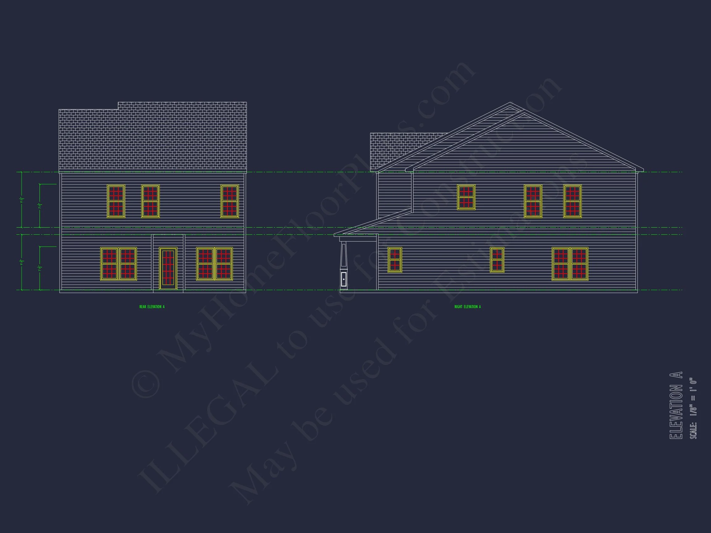 Modern Suburban house Plan with CAD Blueprints & Floor Designs