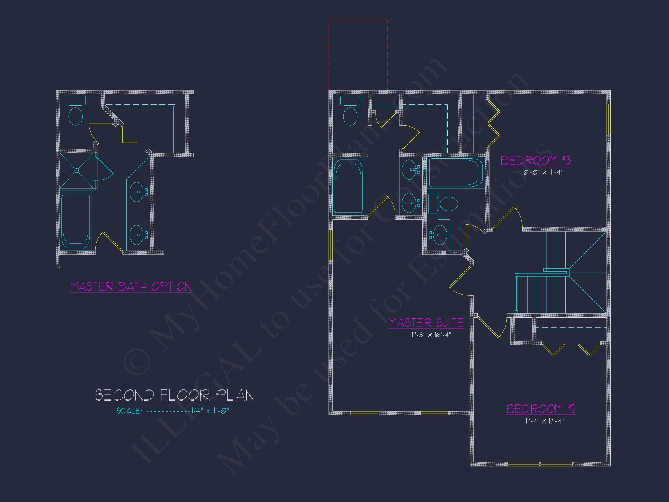 8-1474 HOUSE PLAN - Modern House Floor Plan with 2-Story CAD Blueprint Designs 9 Modern house Floor Plan with 2-Story CAD Blueprint Designs