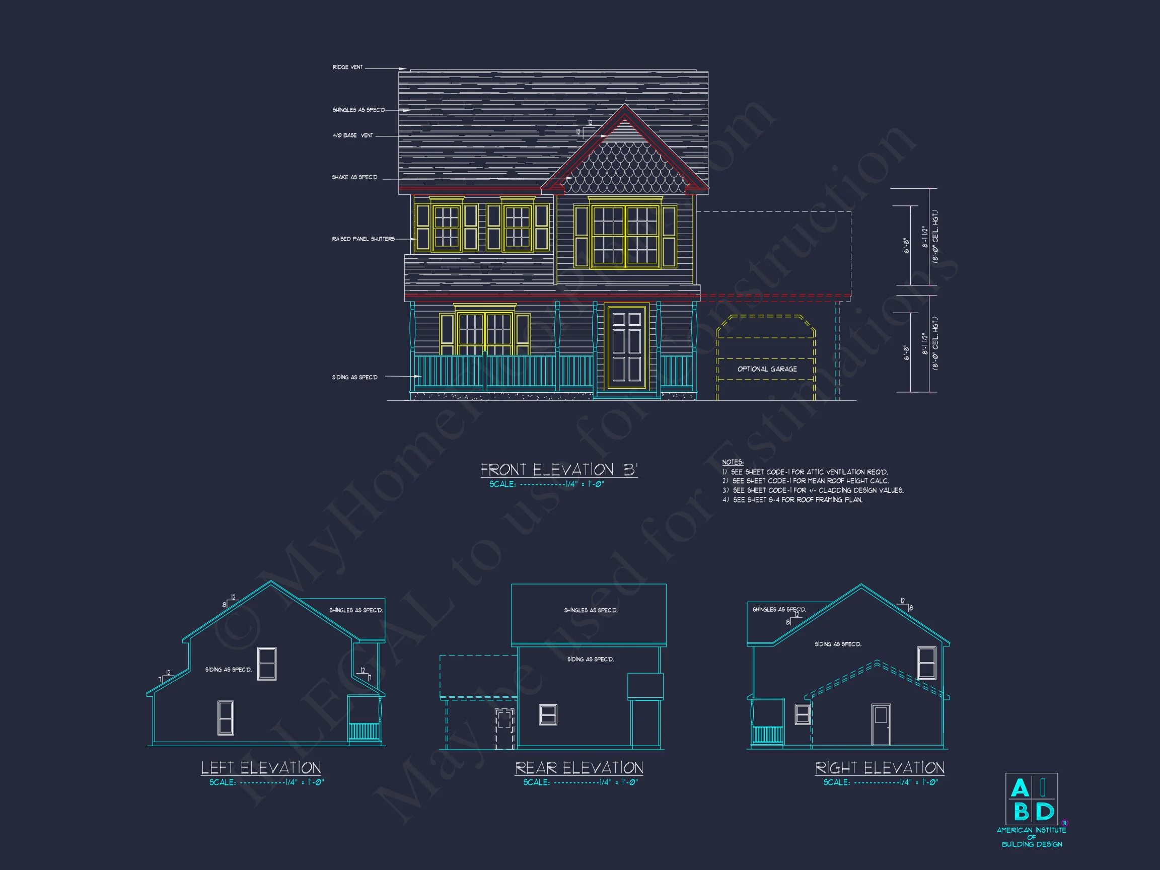 8-1474 HOUSE PLAN - Modern House Floor Plan with 2-Story CAD Blueprint Designs 4 Modern house Floor Plan with 2-Story CAD Blueprint Designs
