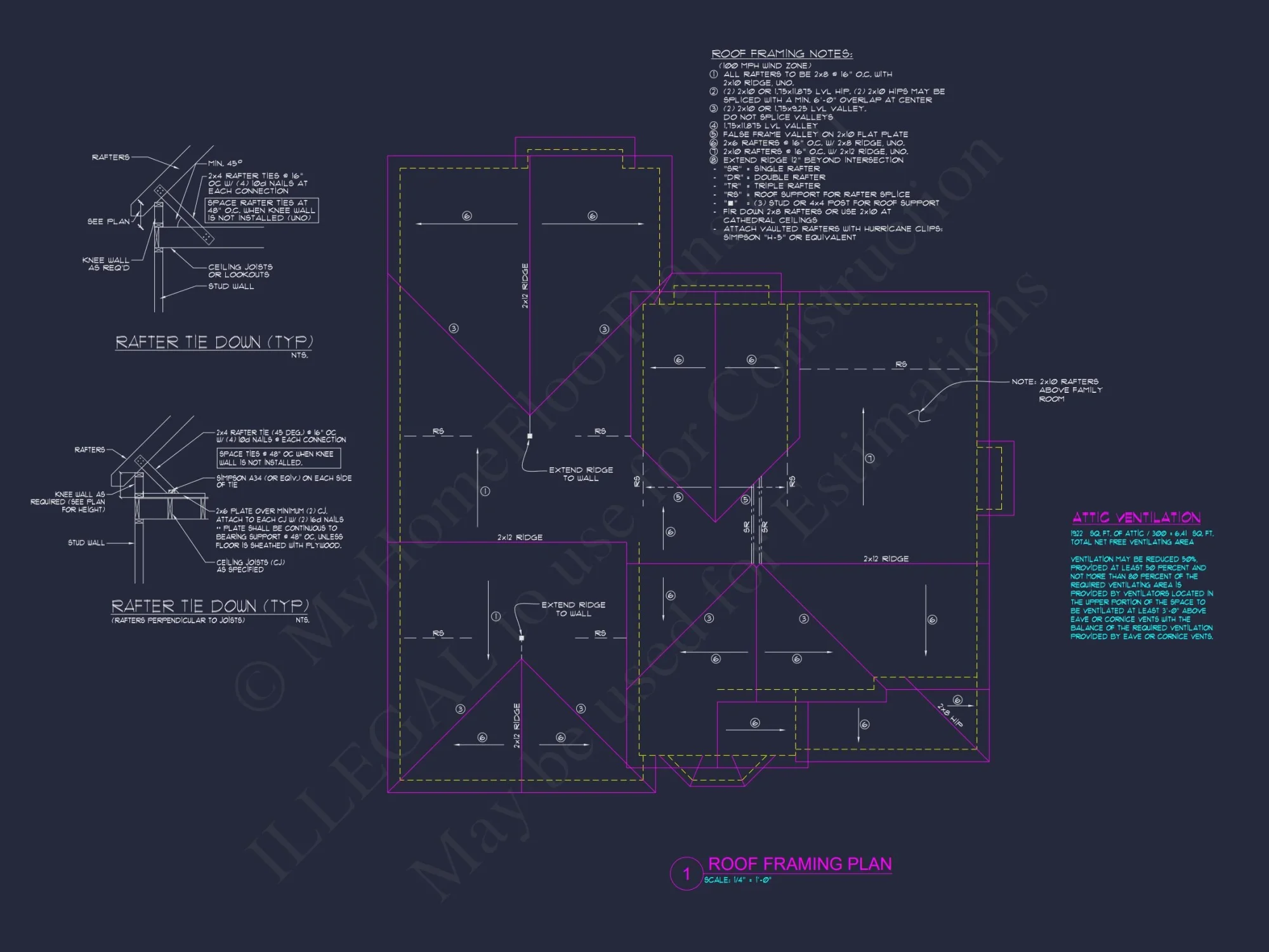 Modern Family house Plan: CAD Blueprint with 2-Story Design