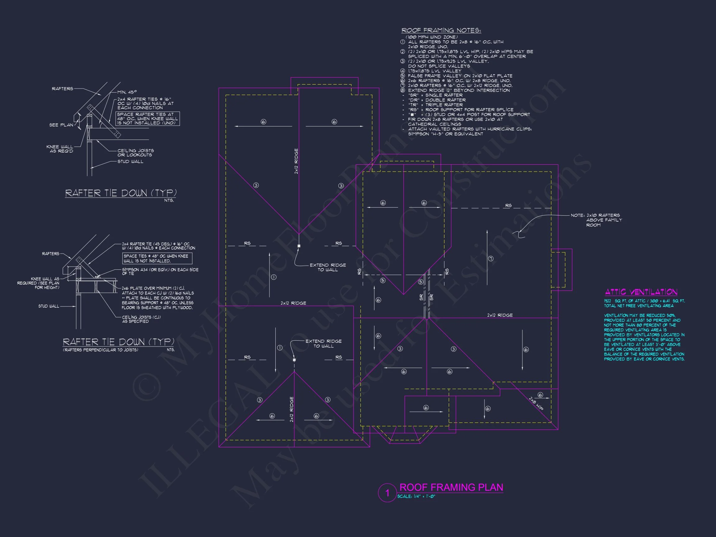 8-1403 HOUSE PLAN -Traditional Home Plan - 3-Bed, 2.5-Bath, 2,001 SF 16 Modern Family house Plan: CAD Blueprint with 2-Story Design