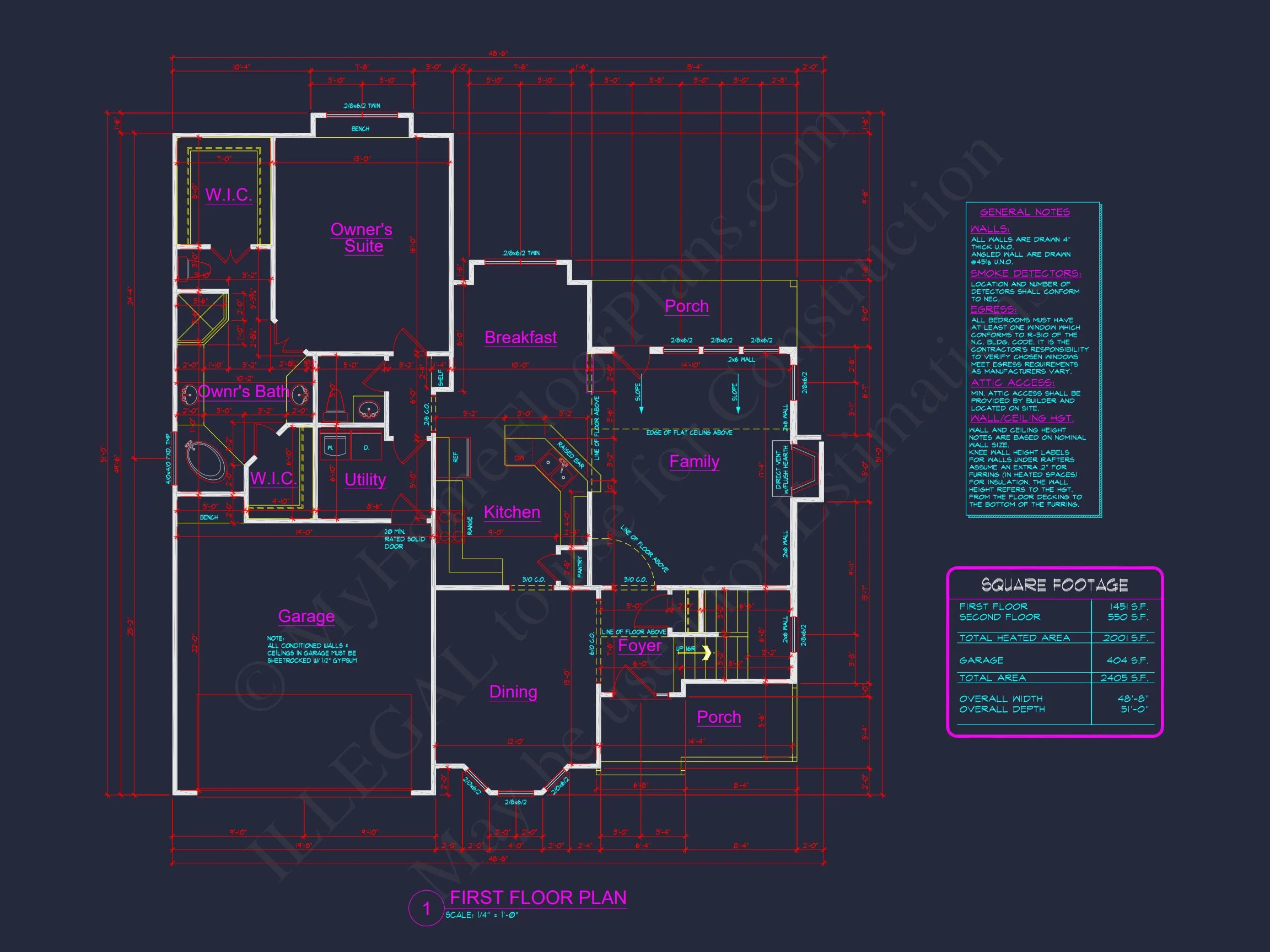 8-1403 HOUSE PLAN -Traditional Home Plan - 3-Bed, 2.5-Bath, 2,001 SF 10 Modern Family house Plan: CAD Blueprint with 2-Story Design