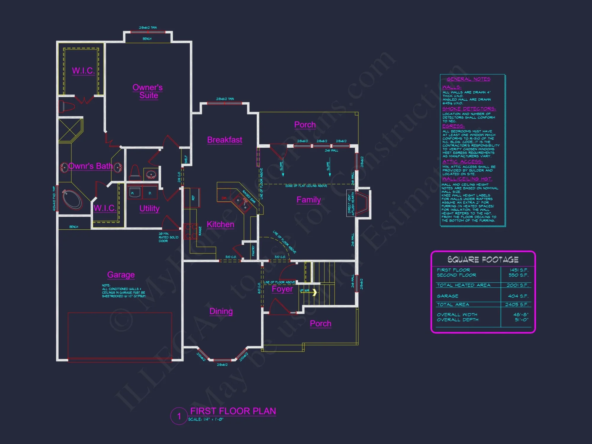 Modern Family house Plan: CAD Blueprint with 2-Story Design