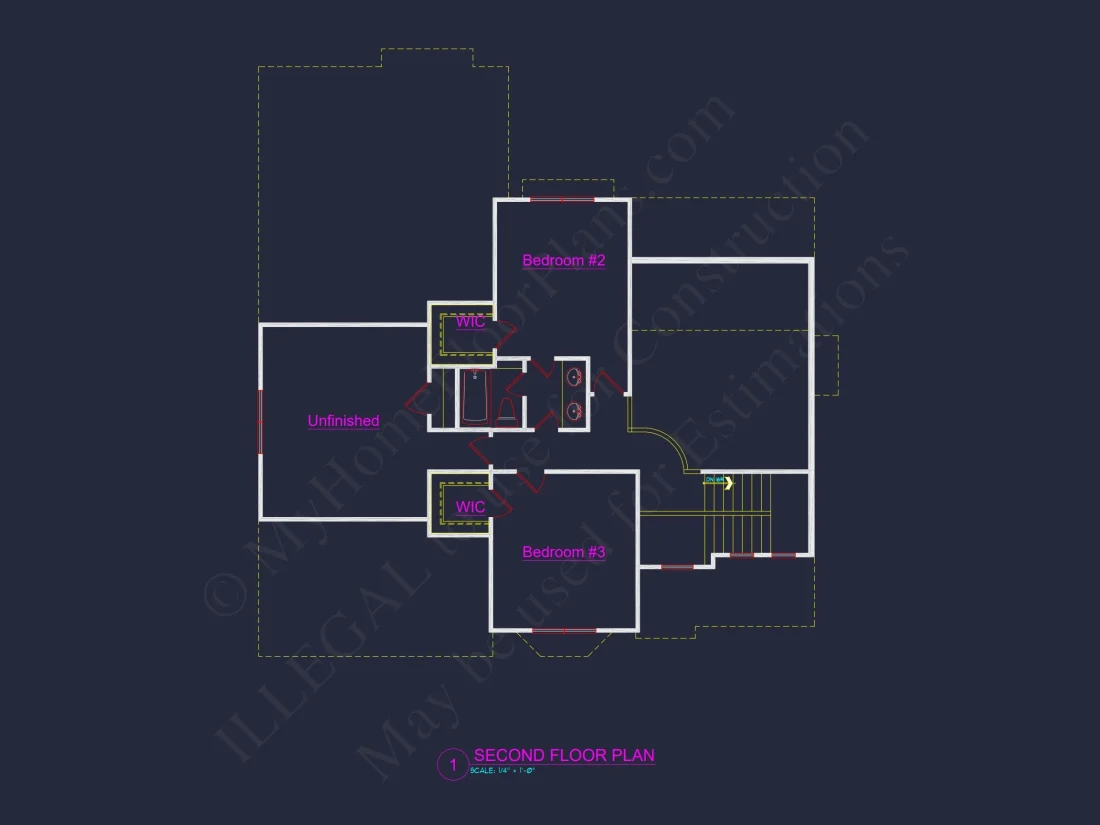 Modern Family house Plan: CAD Blueprint with 2-Story Design